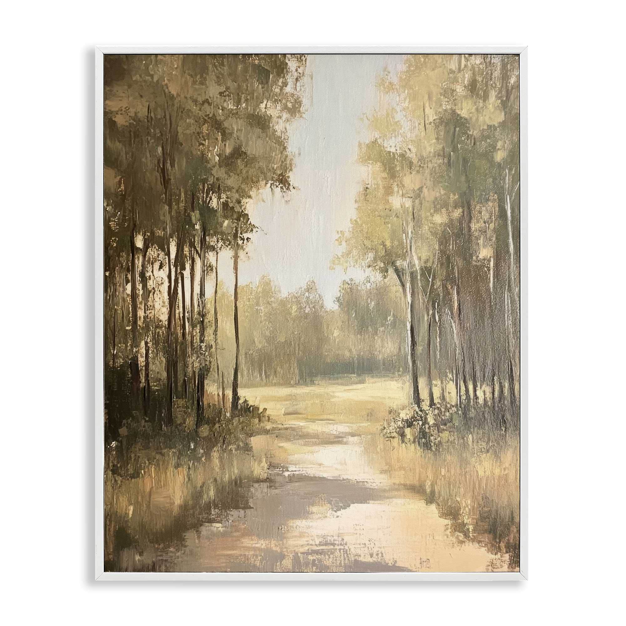 Stupell Industries BT-827-WFR-16X20 To The Woods Pathway White Framed Giclee Art By Petal Prints Design 16 x 20