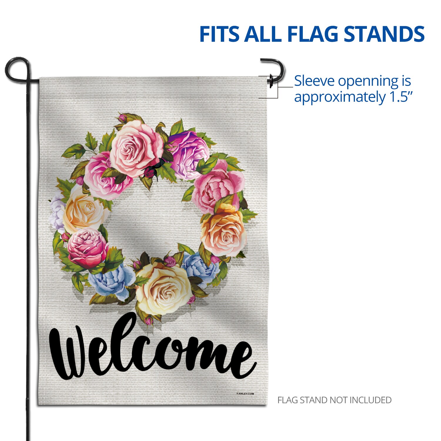 Anley Welcome Garden Flags 18 X 12 5 Inch At Lowes Com   62938988 