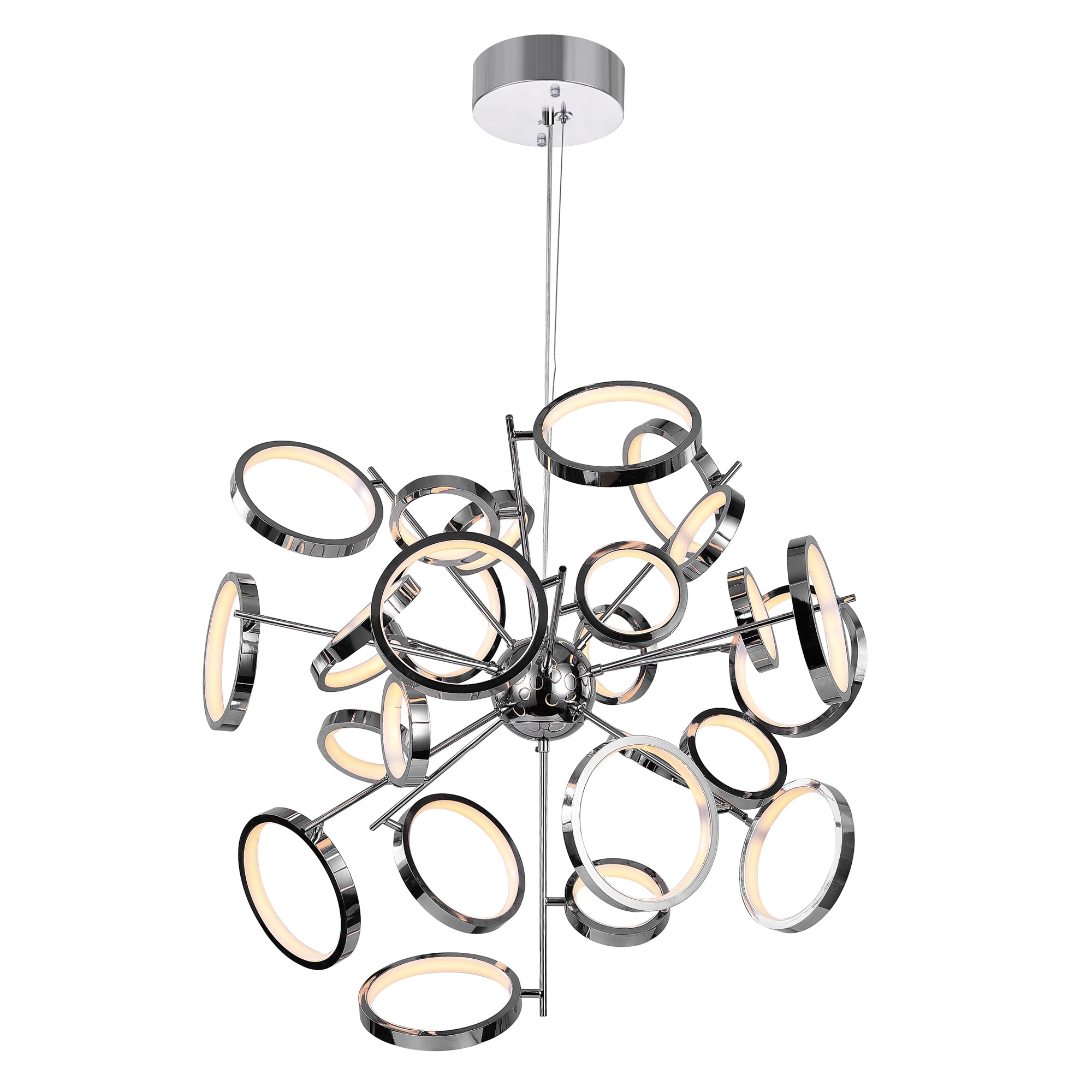 CWI Lighting 1054P31-601 Colette Chrome Modern/contemporary Integrated LED For Use in Bathrooms, Bedrooms, Dining Rooms, Foyers, Kitchens, Living Rooms Chandelier