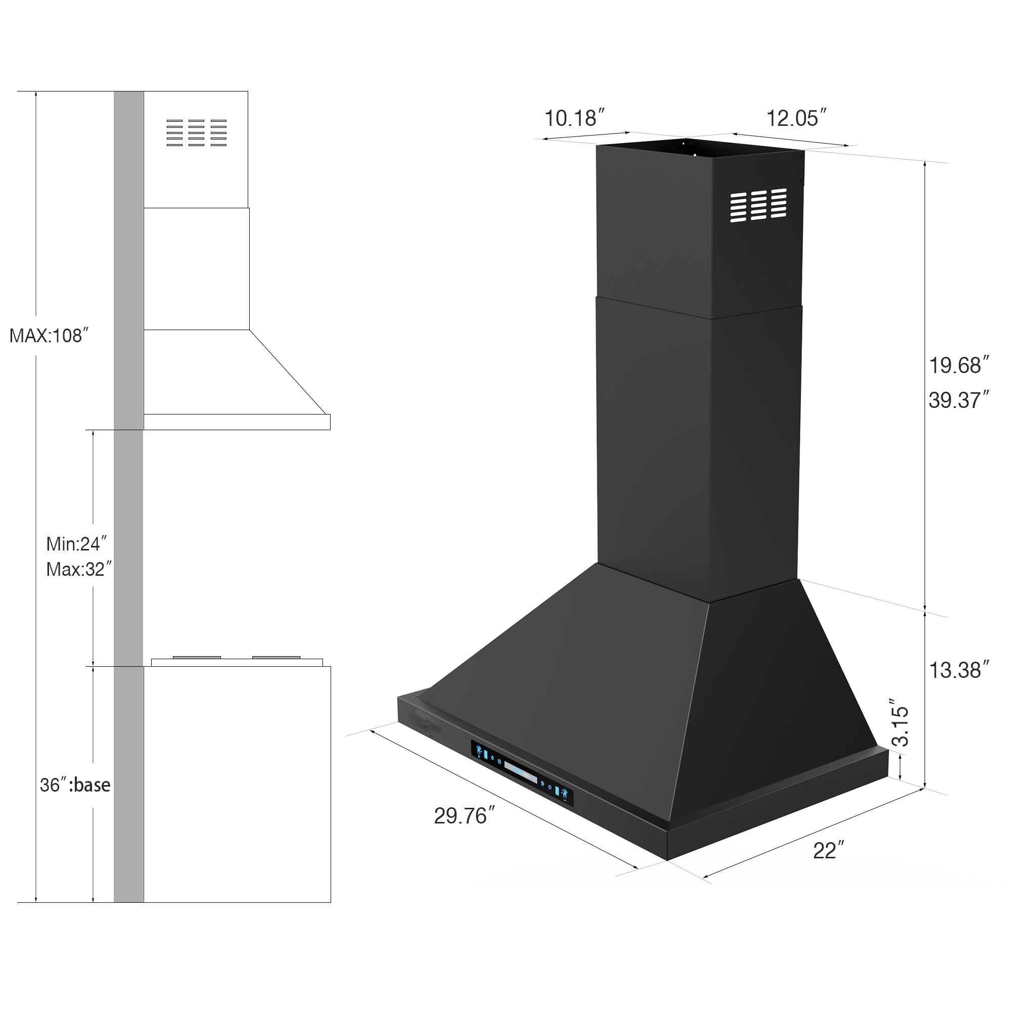 VIKIO WMP0230BSSUDPLUS Wall-Mounted-Range-Hoods - View #8