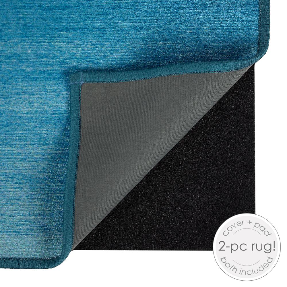 Ruggable Washable 2 x 7 Blue Ombre Coastal Runner at Lowes.com