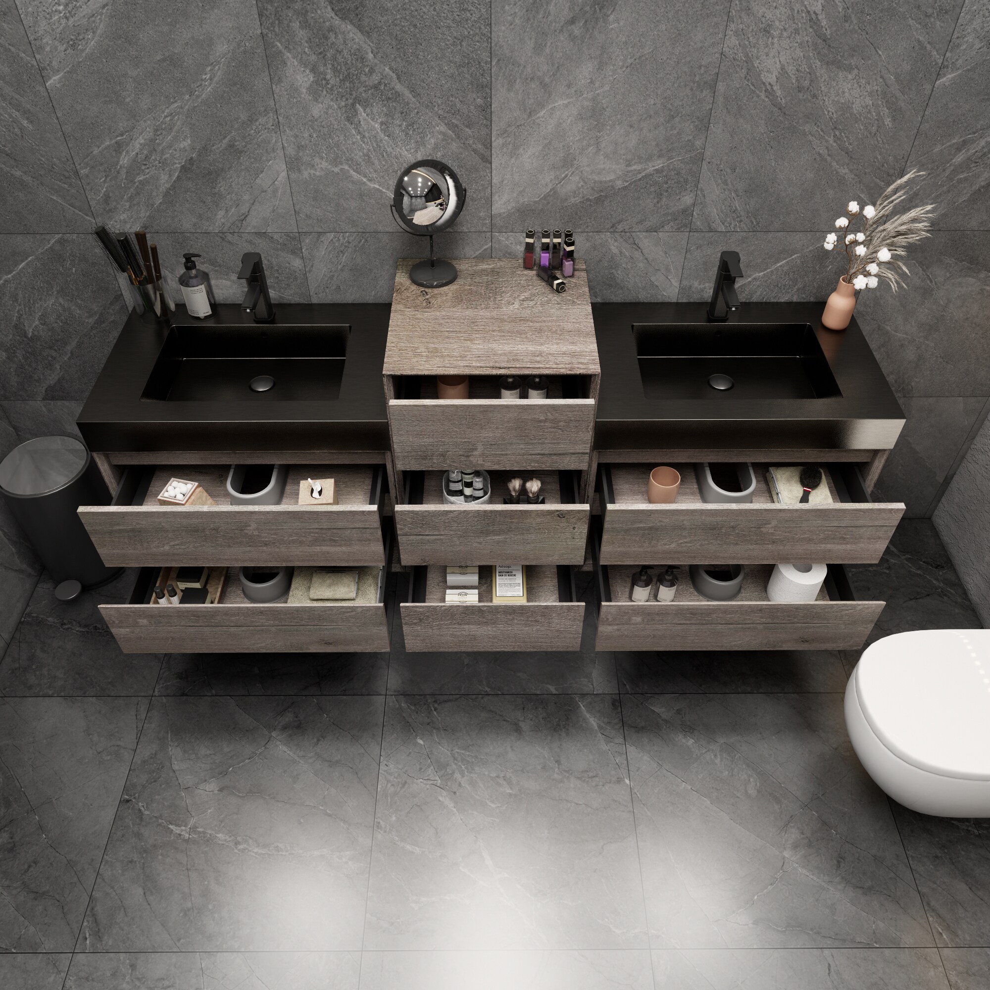 BV Better Vanity MIA30X2+20D-HW Bath-Vanity-Combo - View #4