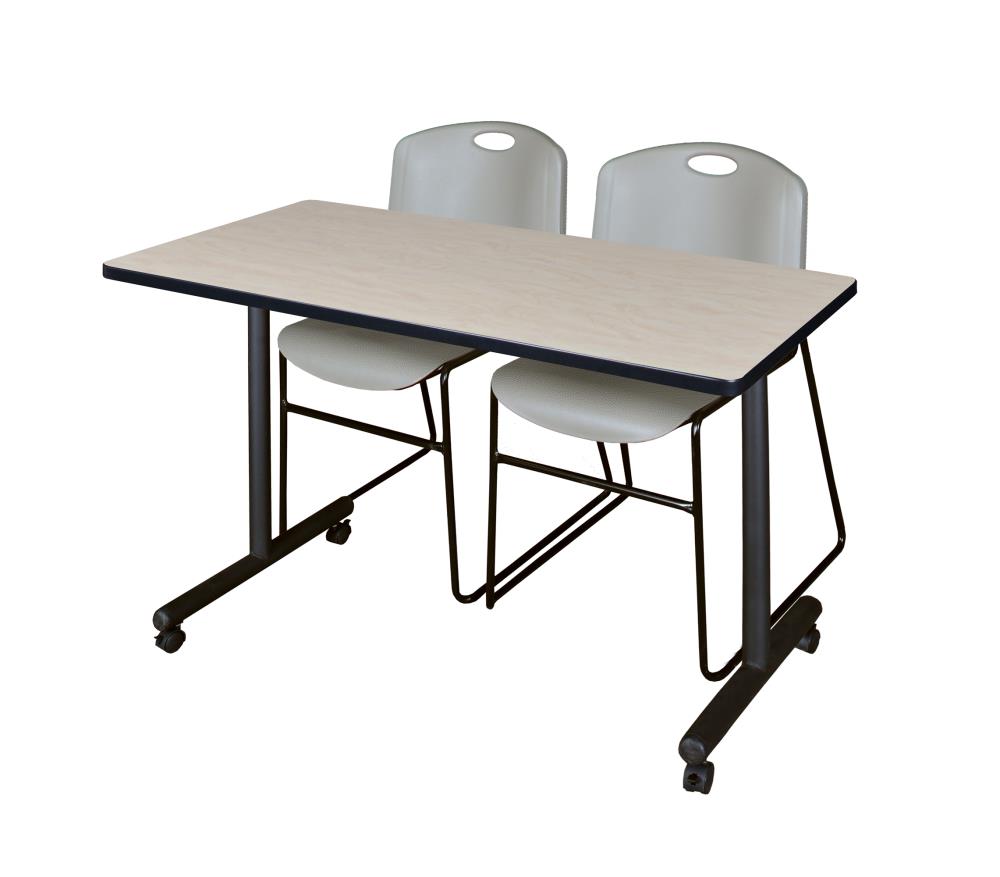 Regency MKTRCC4824PL44GY Training Off-white 4-Person Training Table (48-in W x 29-in H)