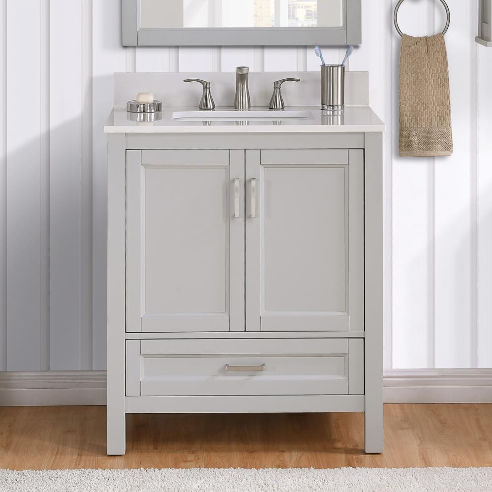 Durham 30-in Light Gray Undermount Single Sink Bathroom Vanity with ...
