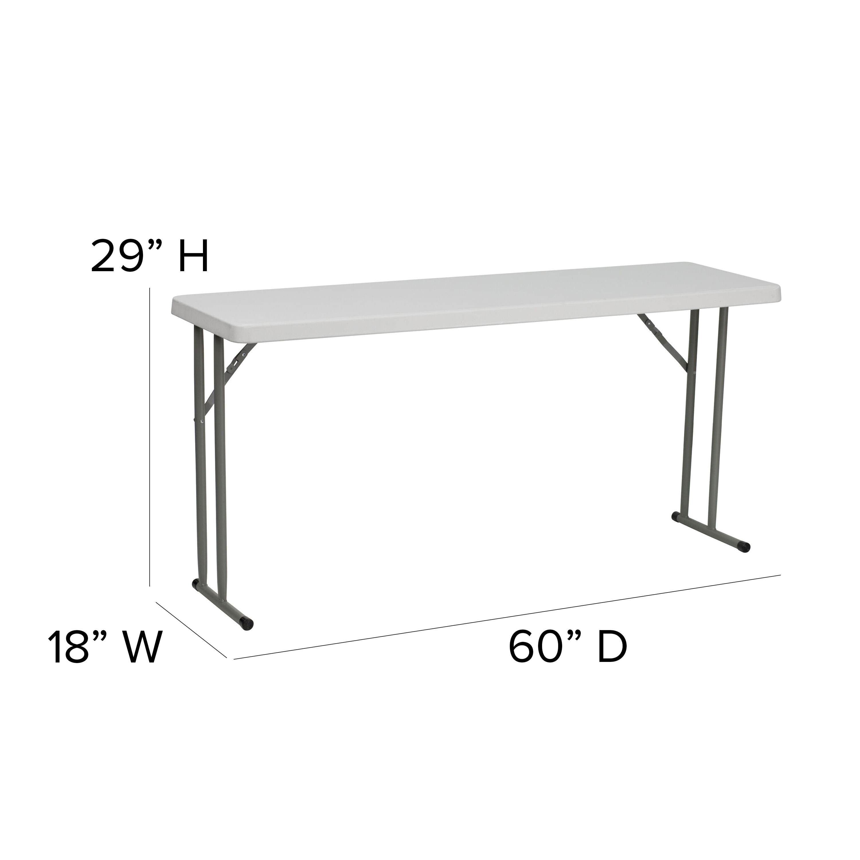 5ft folding deals table adjustable height