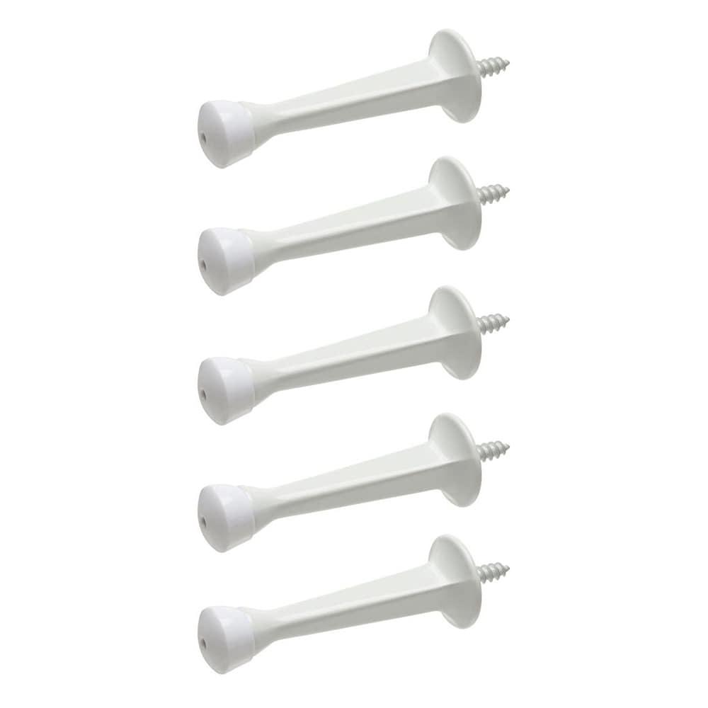 RELIABILT 3-7/10-in White Rigid Door Stop (5-Pack) in the Door