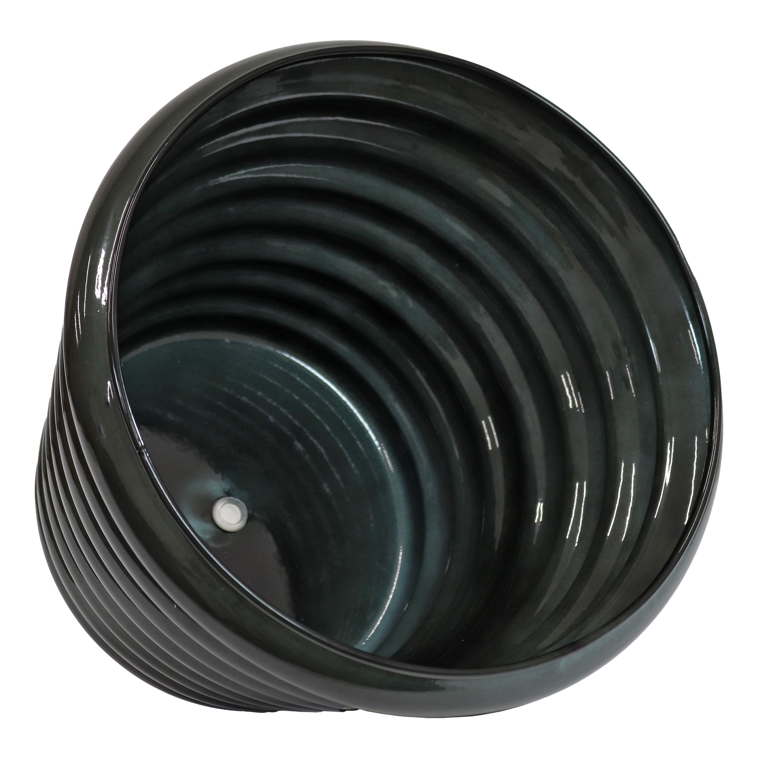 Molly 12.5" Juniper Glaze Metal Planter Set of 2