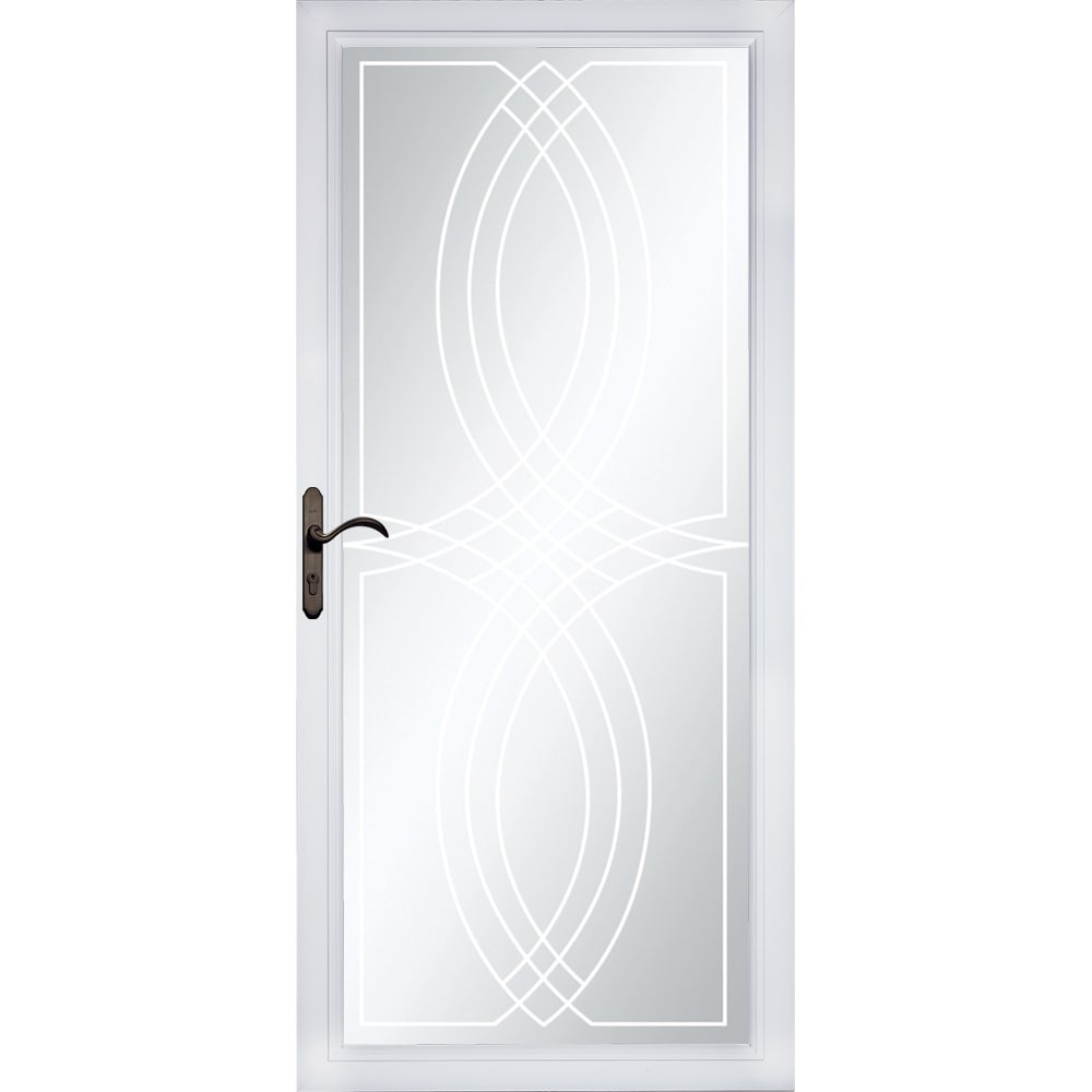 Pella Select Black Lockable Storm Door Handleset in the Screen Door & Storm Door  Handles department at