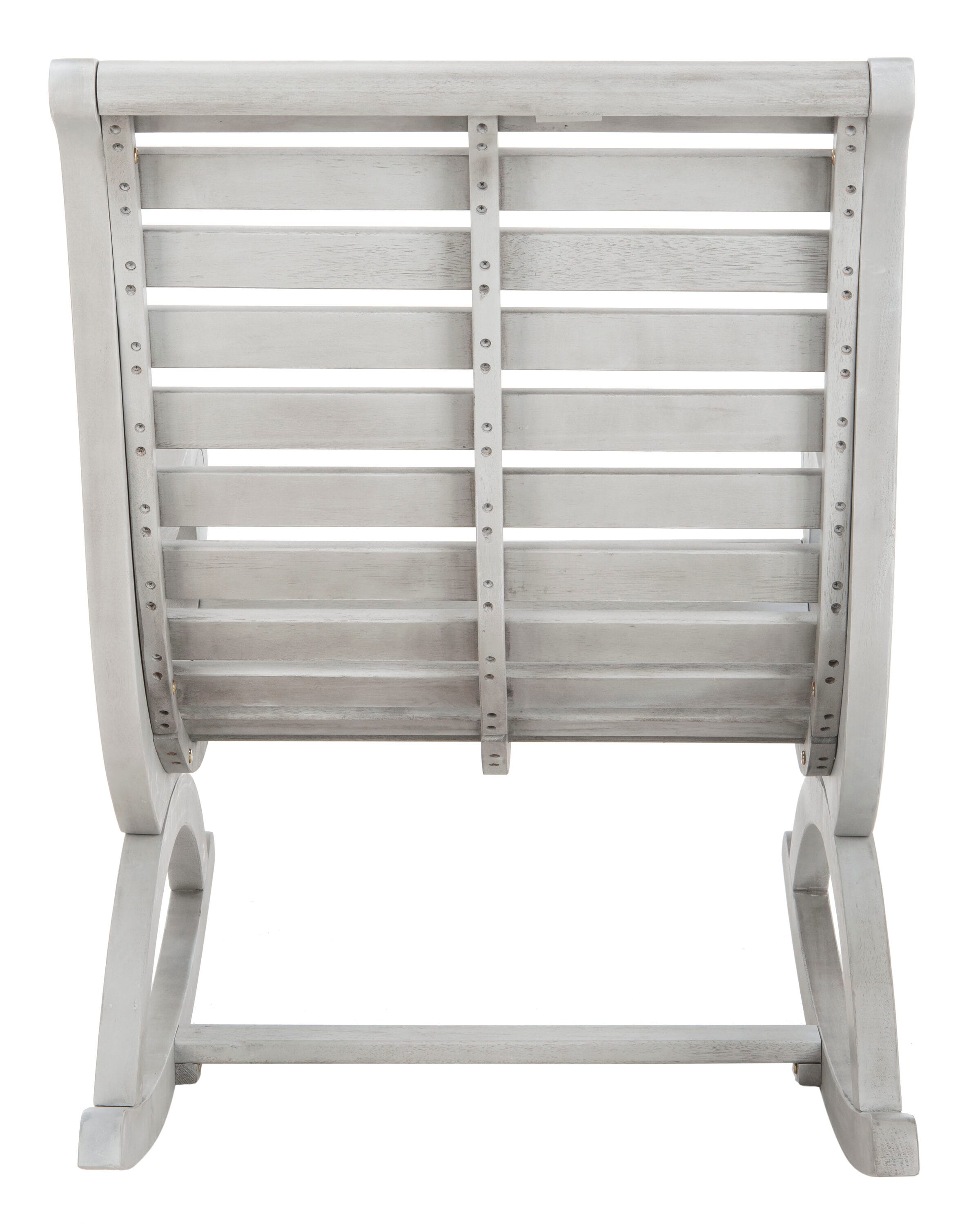 Safavieh PAT7016A Sonora Gray Wood Frame Rocking Chair with Slat Seat