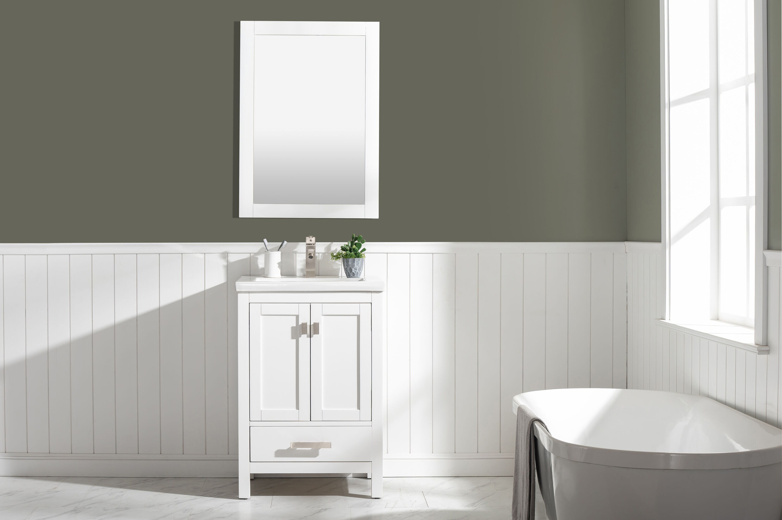 Design Element V01-24-WT Bath-Vanity-Combo - View #2