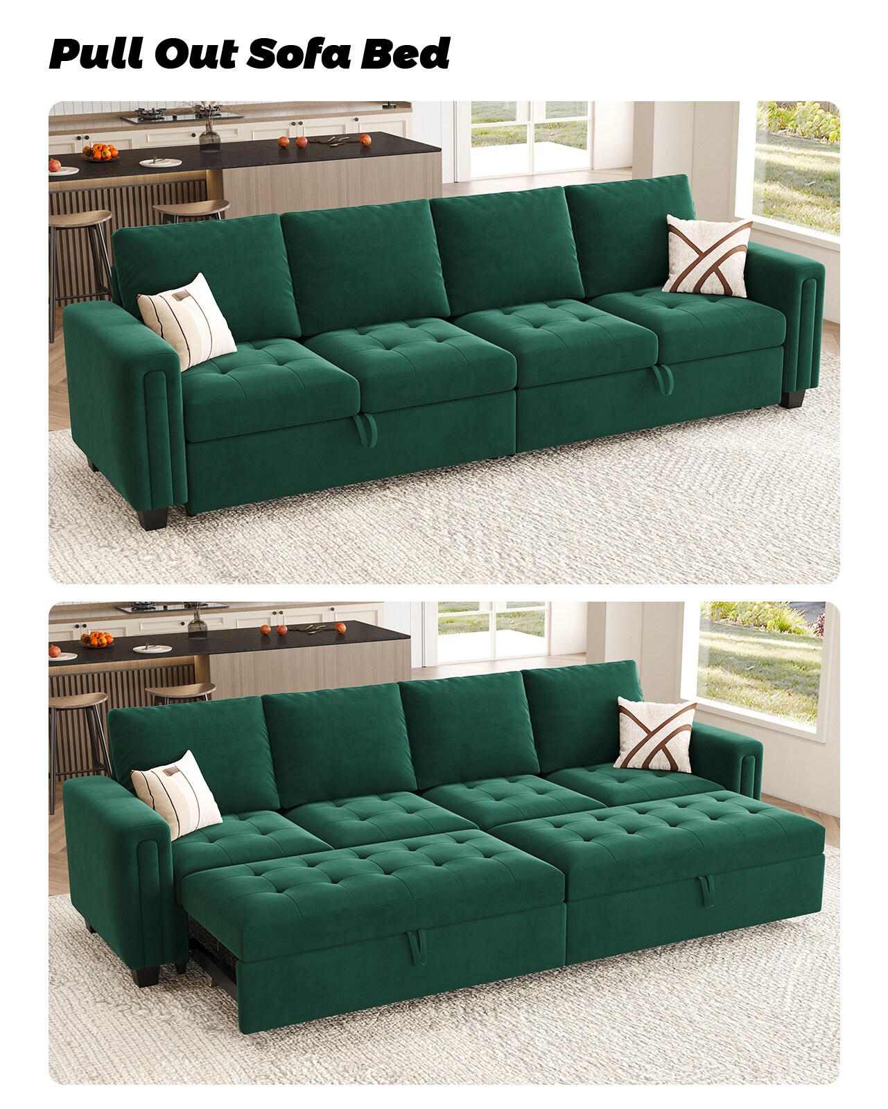 Belffin BF067-A2G-GREEN futons - View #2