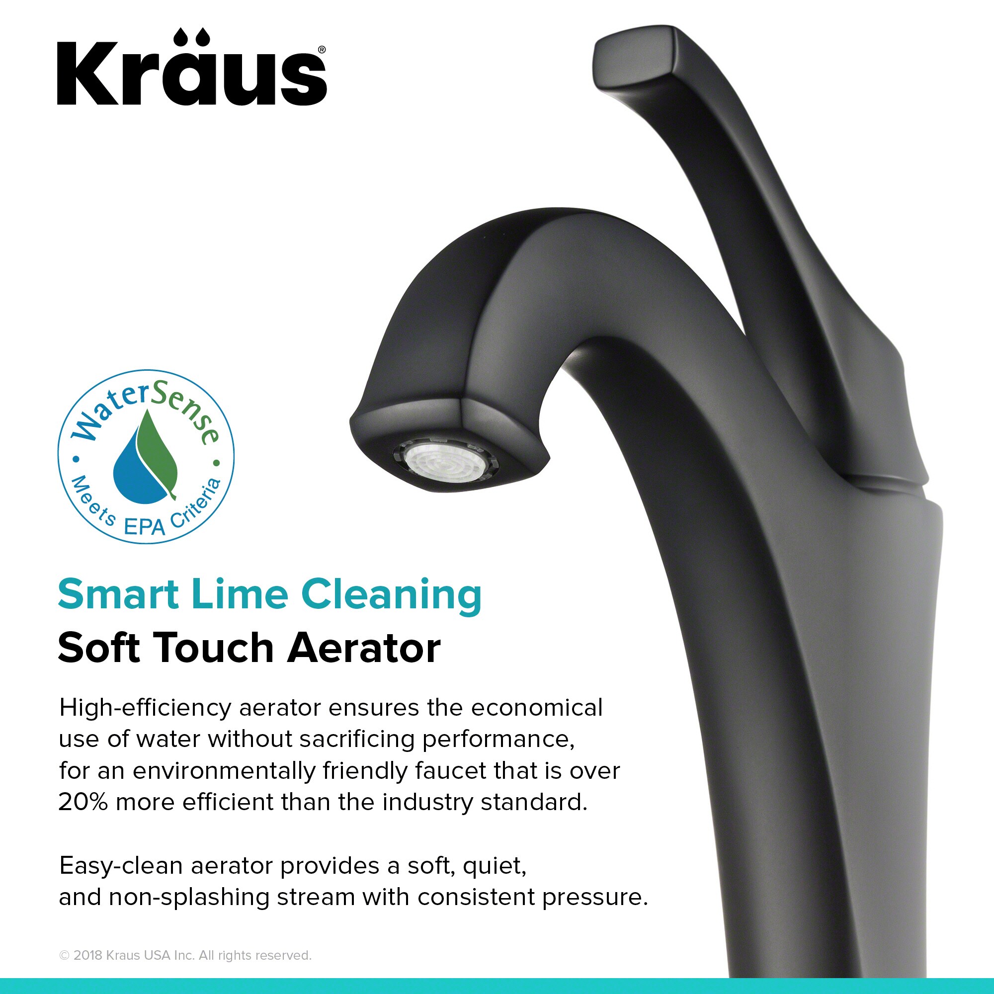 Eco-Friendly Contemporary Arlo Vessel Faucet in Matte Black