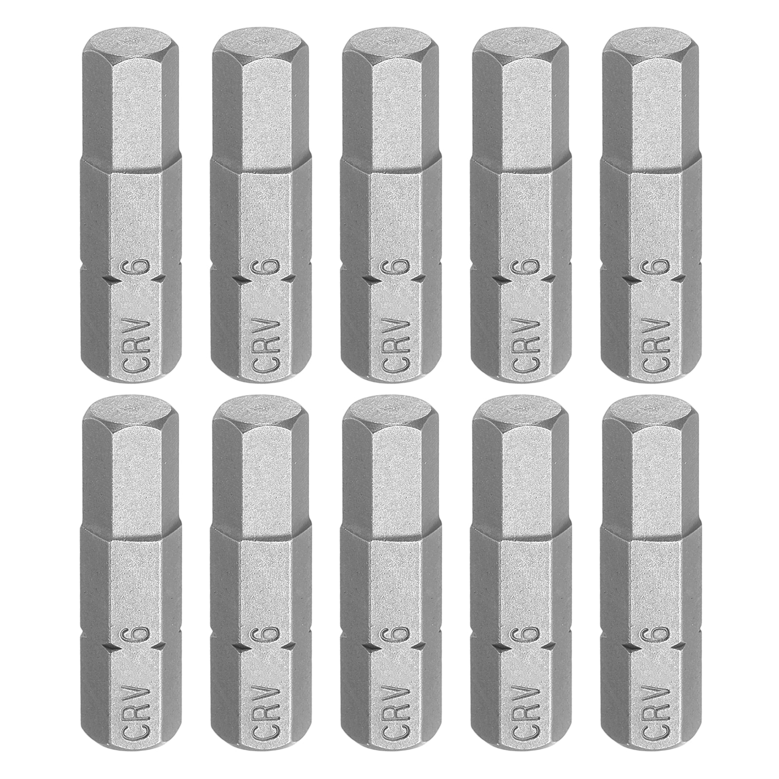 Harfington 10pcs Hex Bits 1/4inch Hex Shank H6 Head 1inch Length CR-V Steel Hexagon Wrench Drill Bit for Repair Work Electric Screw Driver