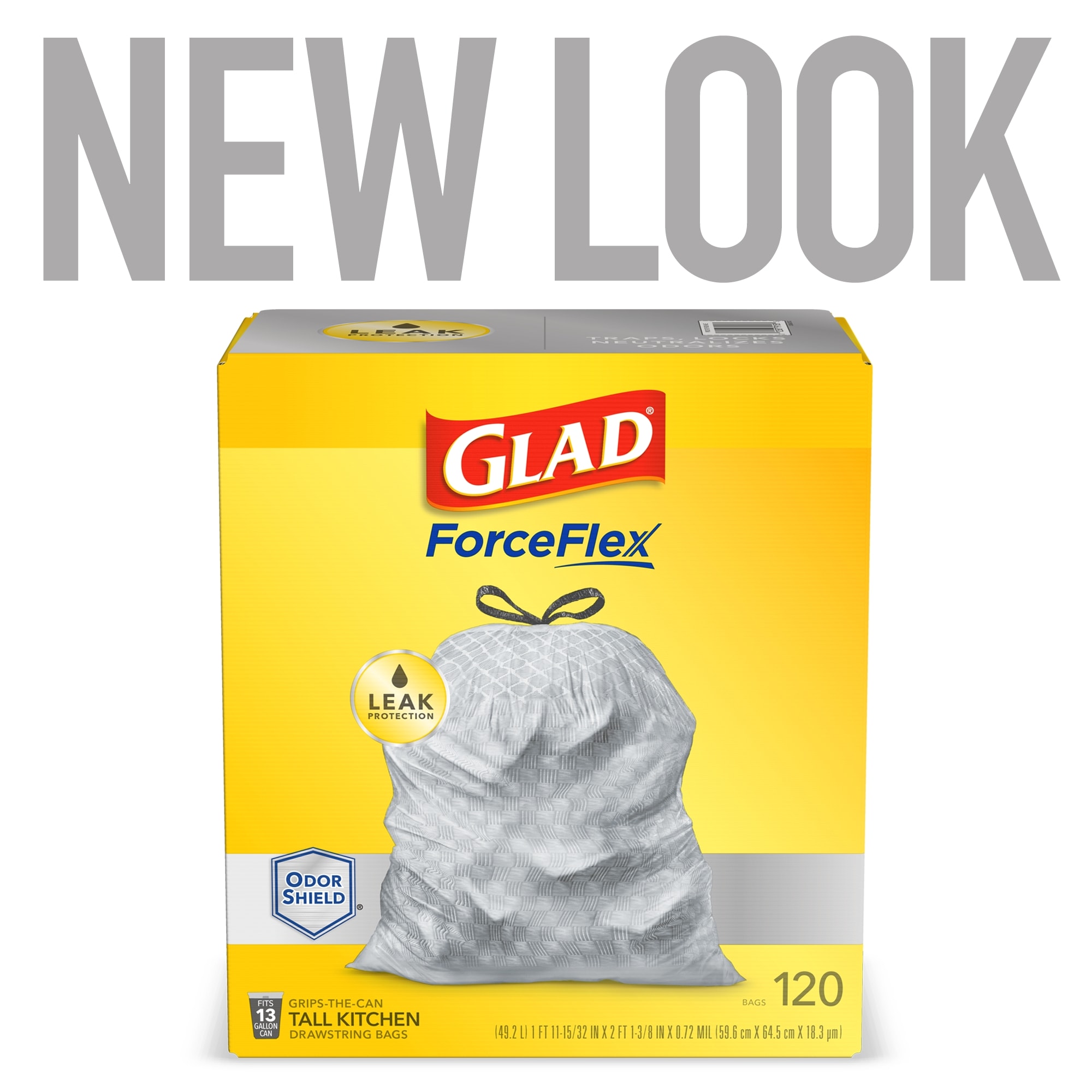 Glad ForceFlex Plus Drawstring Cherry Blossom Odor Shield 13 Gallon ( 90 ct)