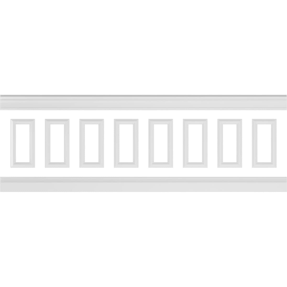 Ekena Millwork WPKUSQ051P032 Smooth Paintable/Stainable Off-white Polyurethane Wainscoting Wall Panel ( 10 -Pack, Covers 21.04-sq ft )