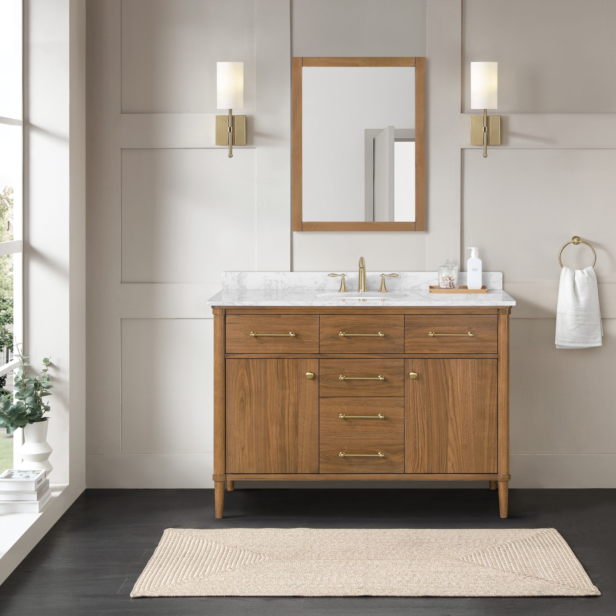 allen + roth A+R 60-IN WINDSOR BLUE VANITY at