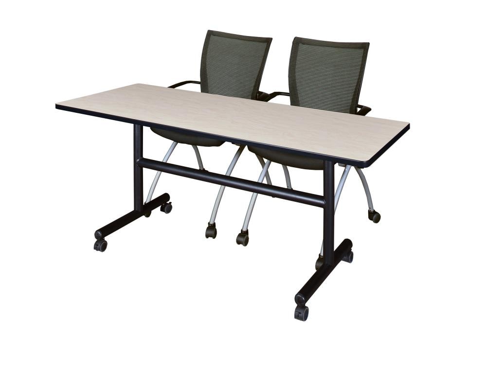 Regency MKFT6030PL09BK Training Off-white 4-Person Training Table (60-in W x 29-in H)