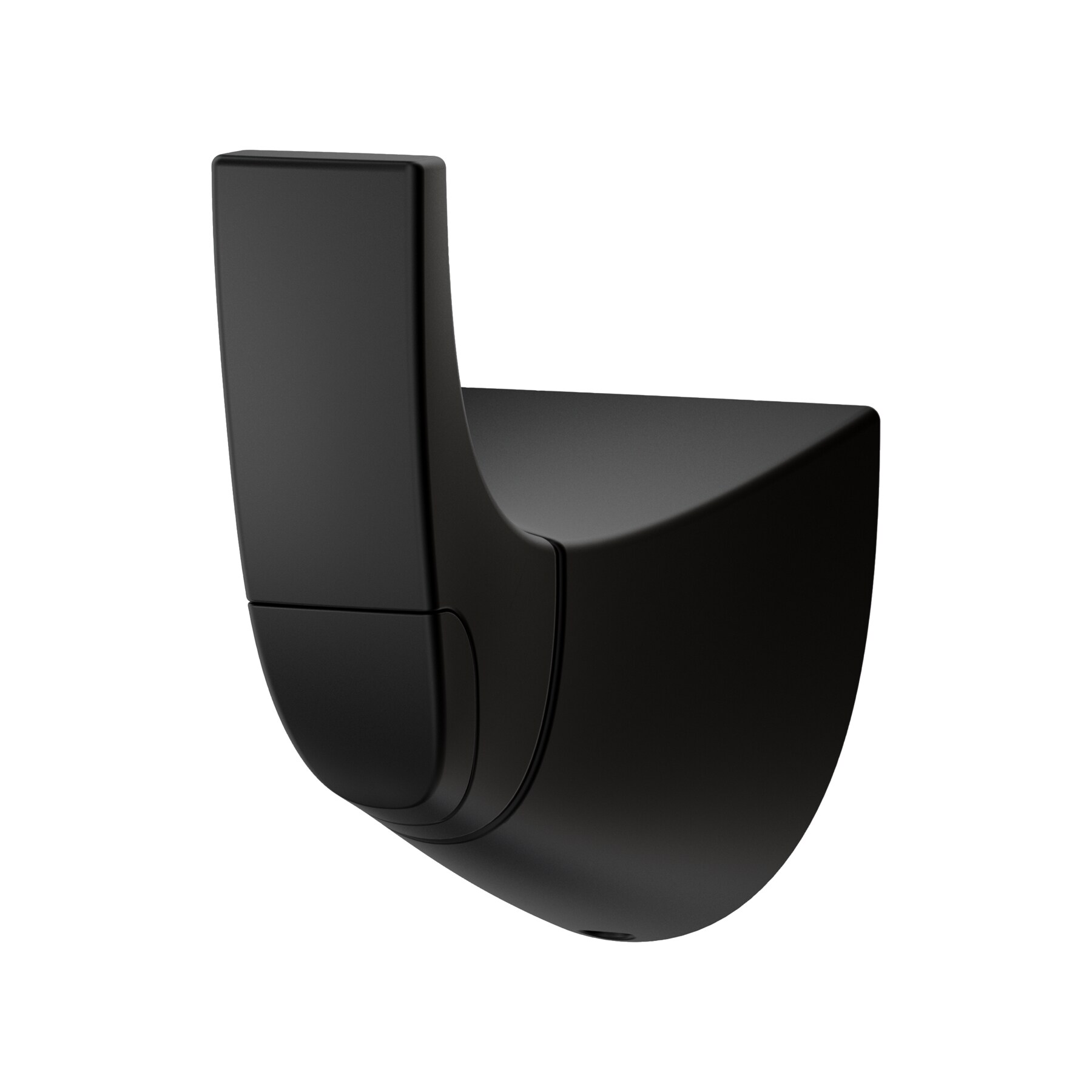 Karci Matte Black Single-Hook Wall Mount Towel Hook