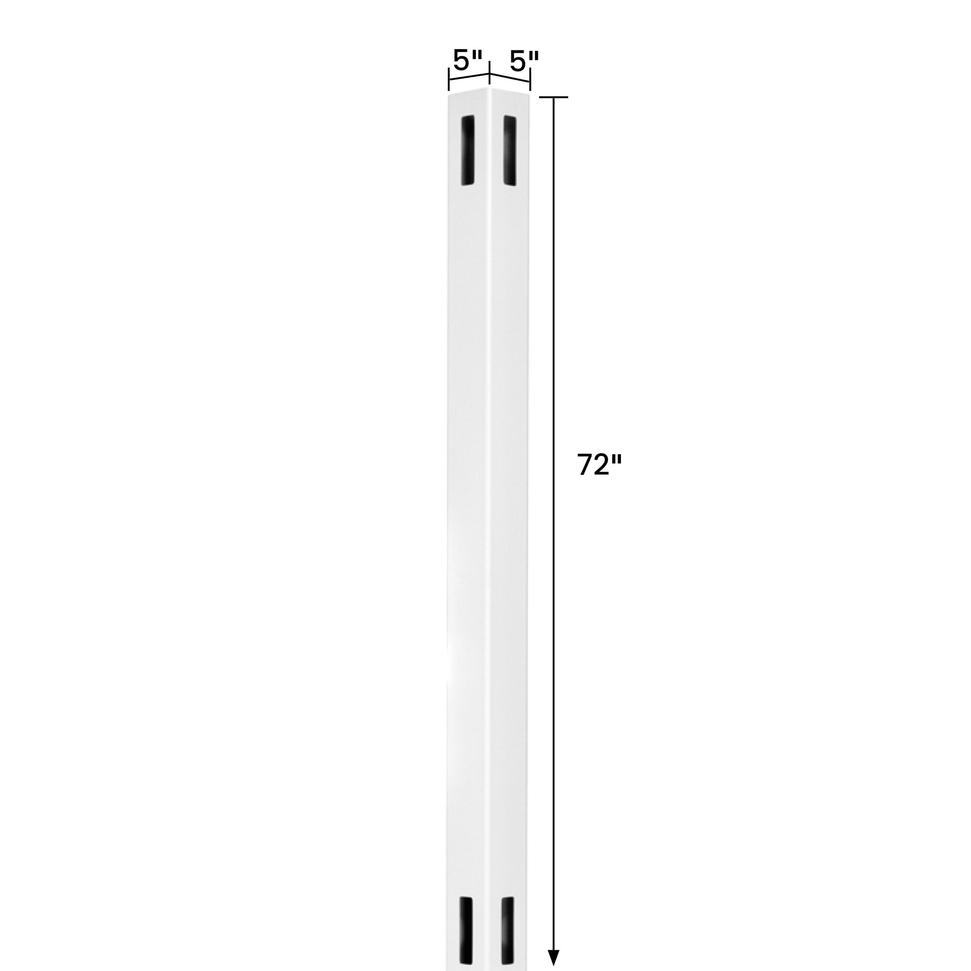 Outdoor Essentials Woodbridge 6-ft H x 5-in W White Vinyl Corner Fence Post (Assembled)