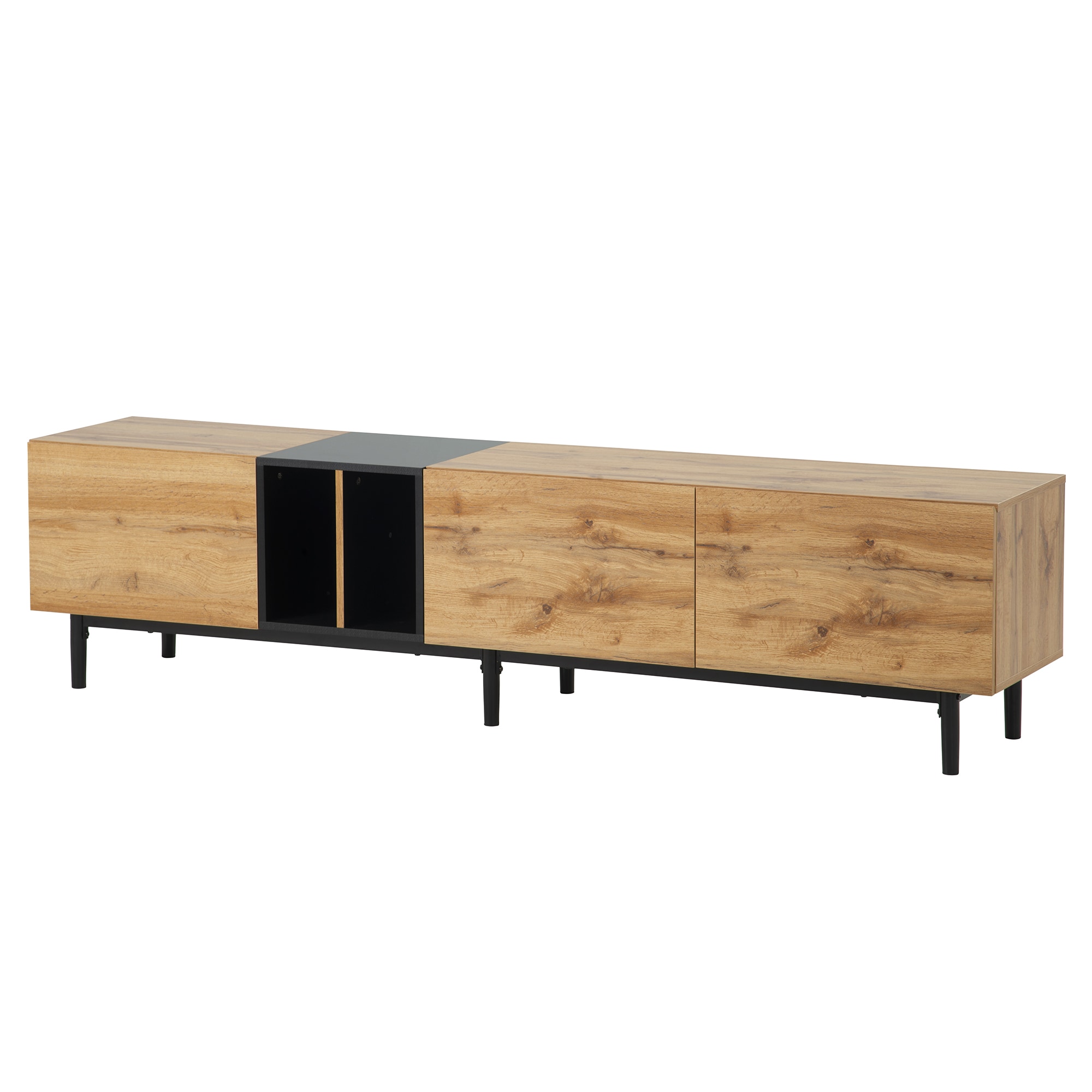 Siavonce XH39AAP Modern/Contemporary Natural Wood TV cabinet ( Accommodates TVs up to 80-in )