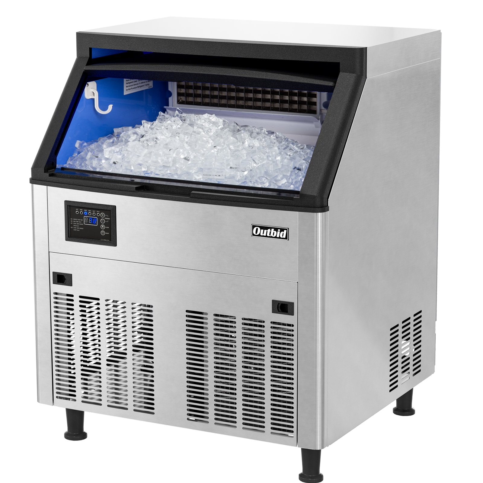 Runesay HBICEMK-03 240-lbs. Ice Per day Freestanding Cubed Ice Maker ( Silver ) ENERGY STAR Certified