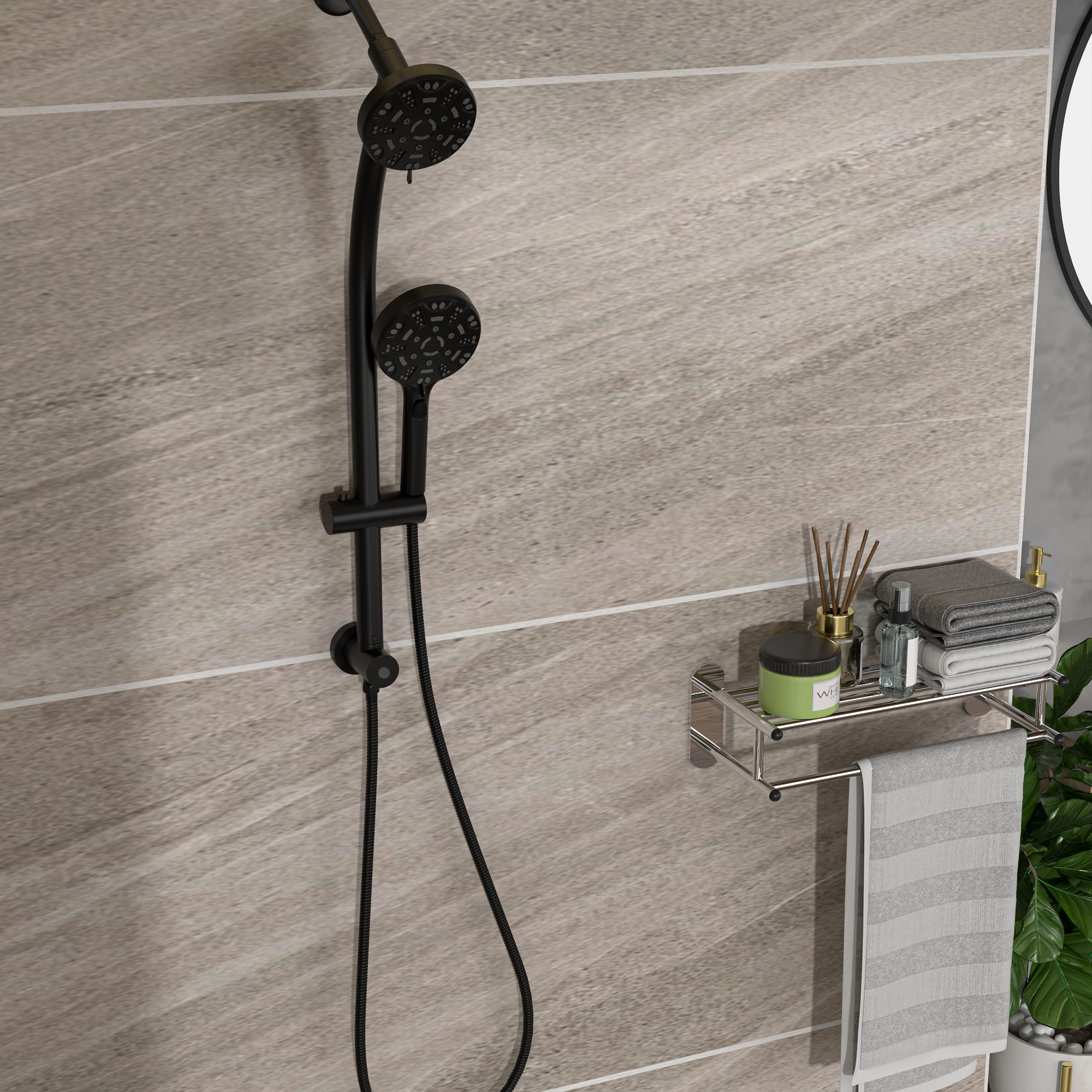 Clihome CL-007MB-SL Showerhead-Bar-Panels - View #2