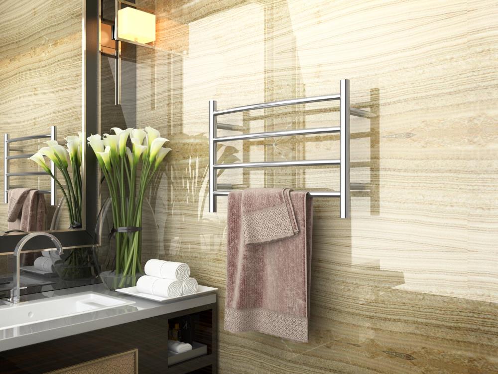 Polished Chrome Stainless Steel Wall Mounted Towel Warmer