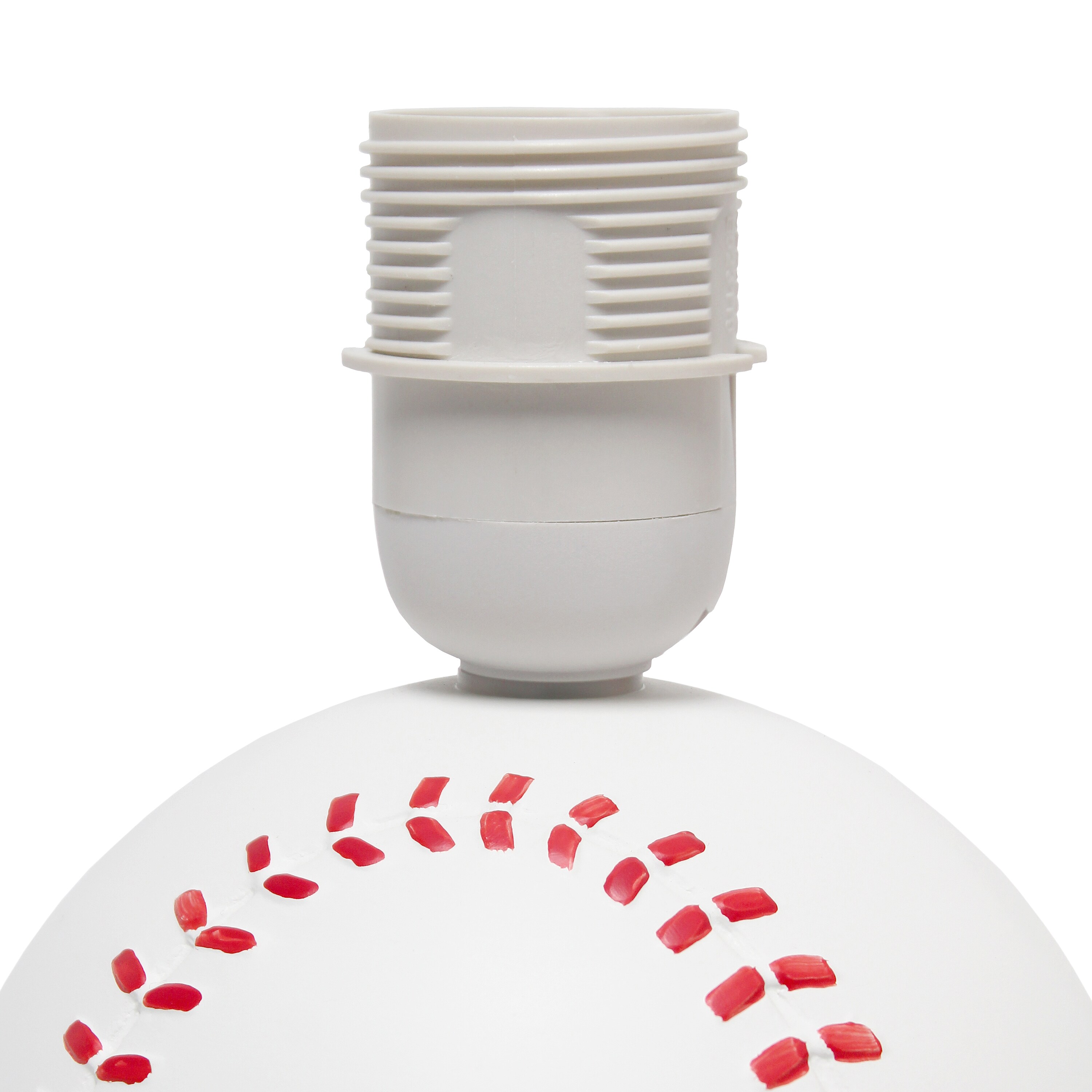 White and Red Mini Baseball Table Lamp for Kids Room