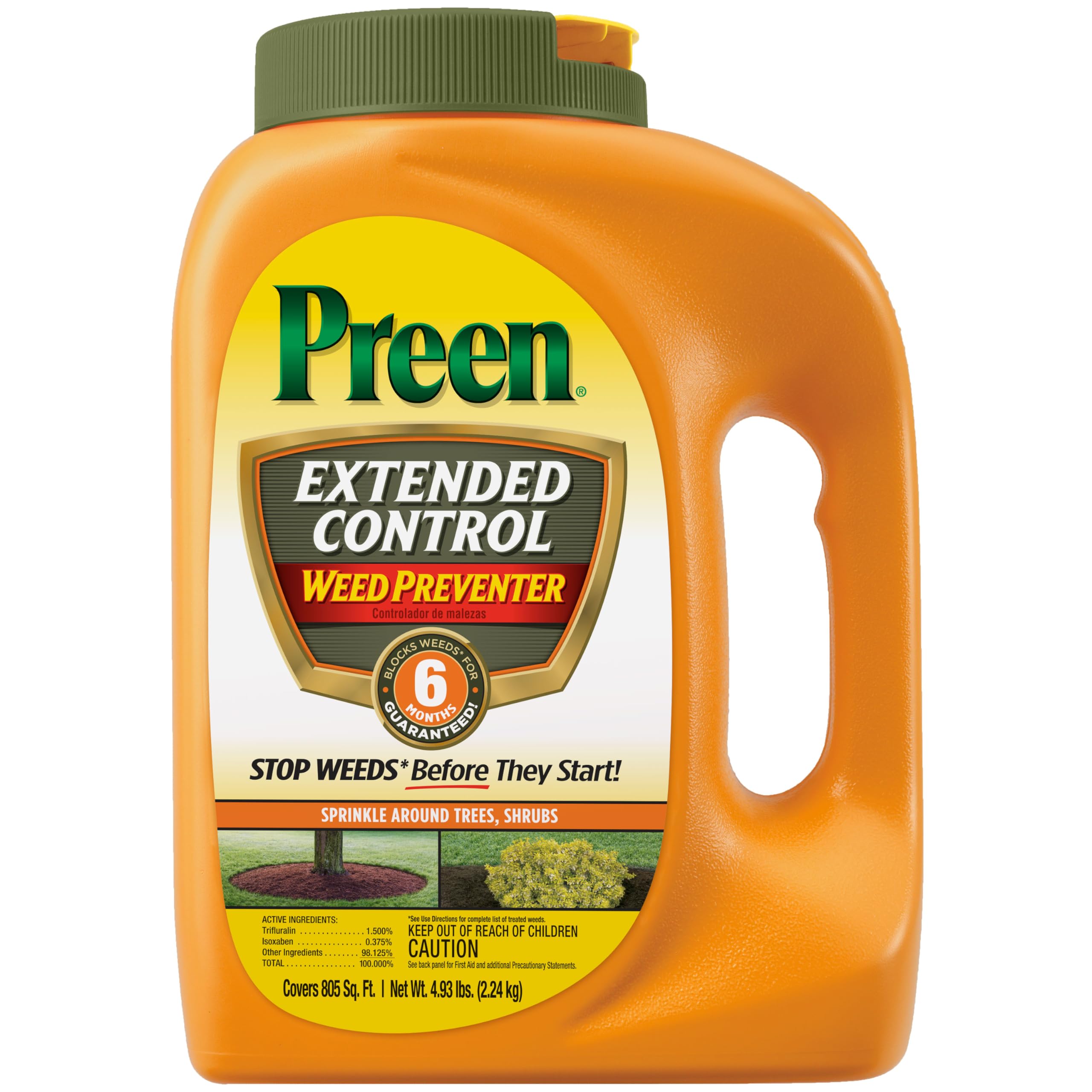 Preen DIB-R-702928QTY-1 Extended Control Weed Preventer - 4.93 lb. Bottle - Covers 805 sq. ft.