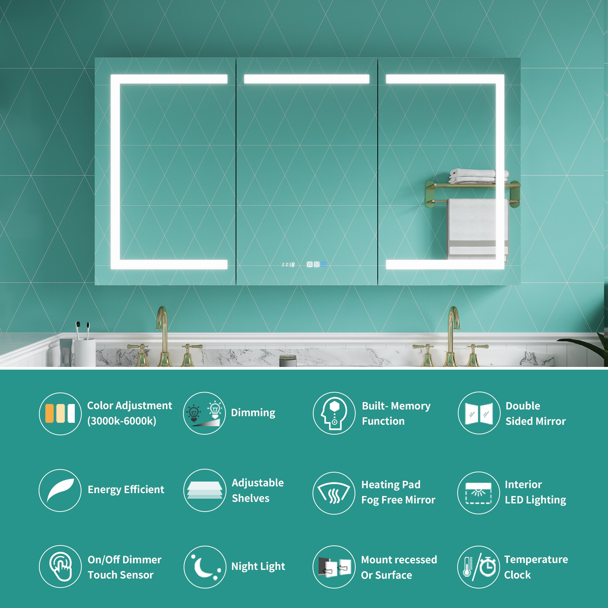ExBrite 2430V3LV3R1226XD2 Bathroom-Medicine-Cabinets - View #4