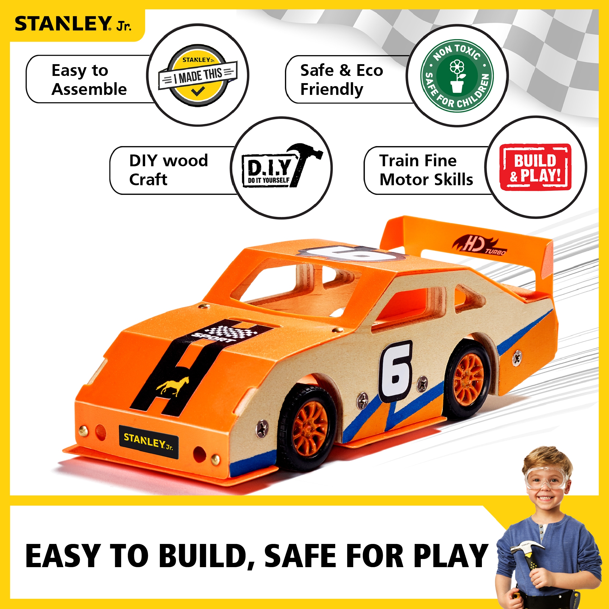 Stanley Jr. OLOK002-SY Kids-Woodworking-Project-Kits - View #7