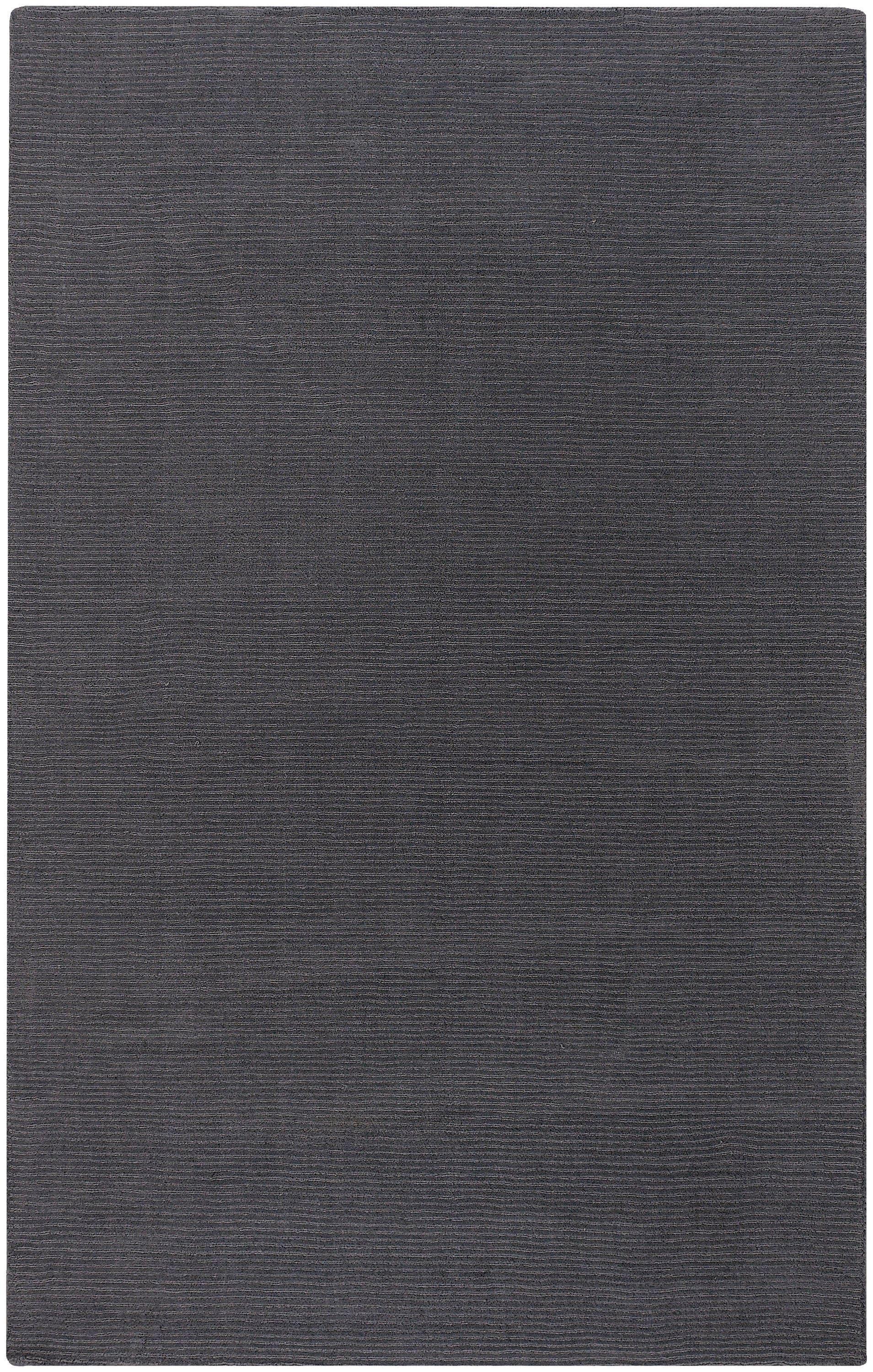 Livabliss M341-69 Mystique 6 x 9 (ft) Loomed Wool Charcoal Rectangular Indoor Solid Area rug