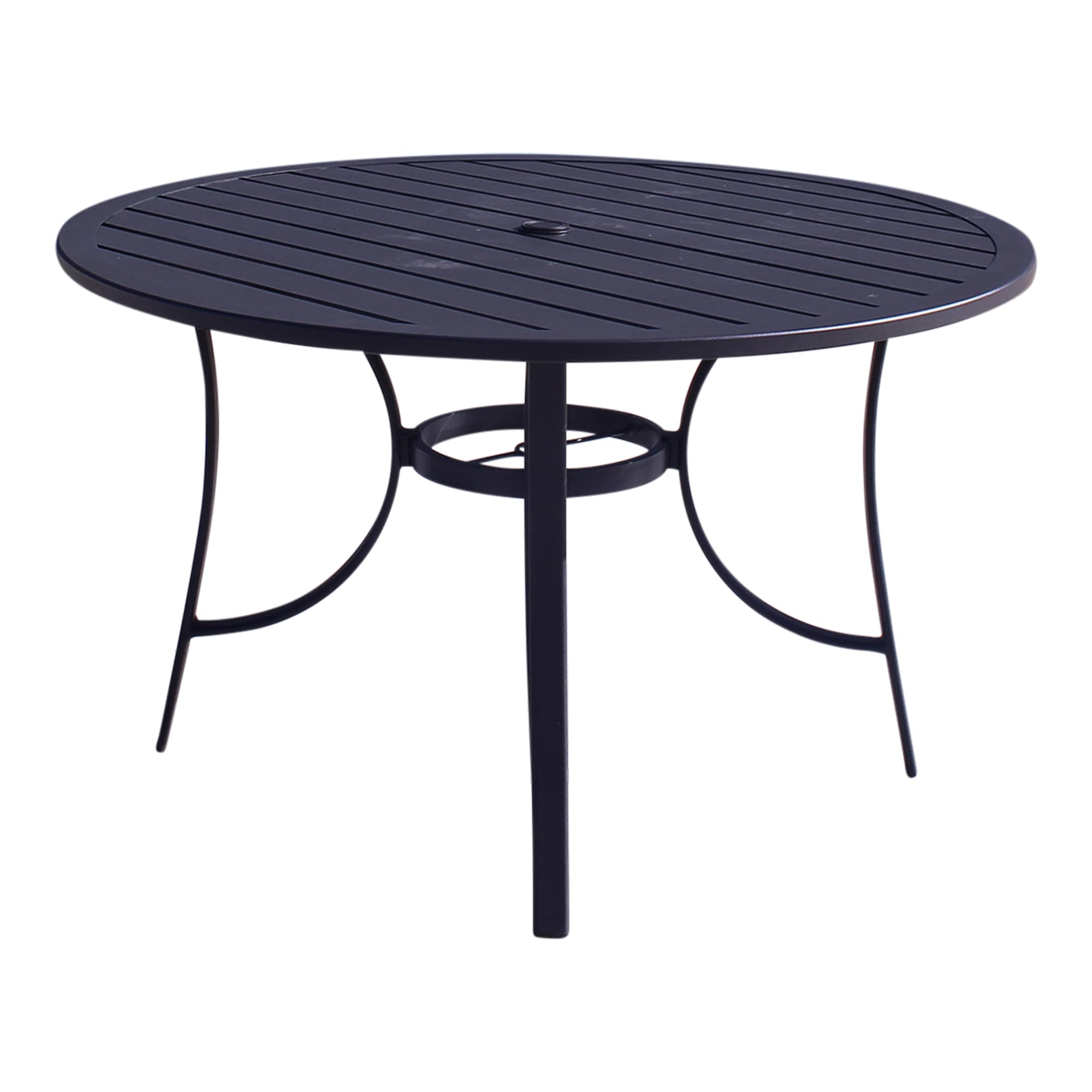 Courtyard Casual Santa Fe- Java Round Outdoor Dining Table 48-in W x 48 ...