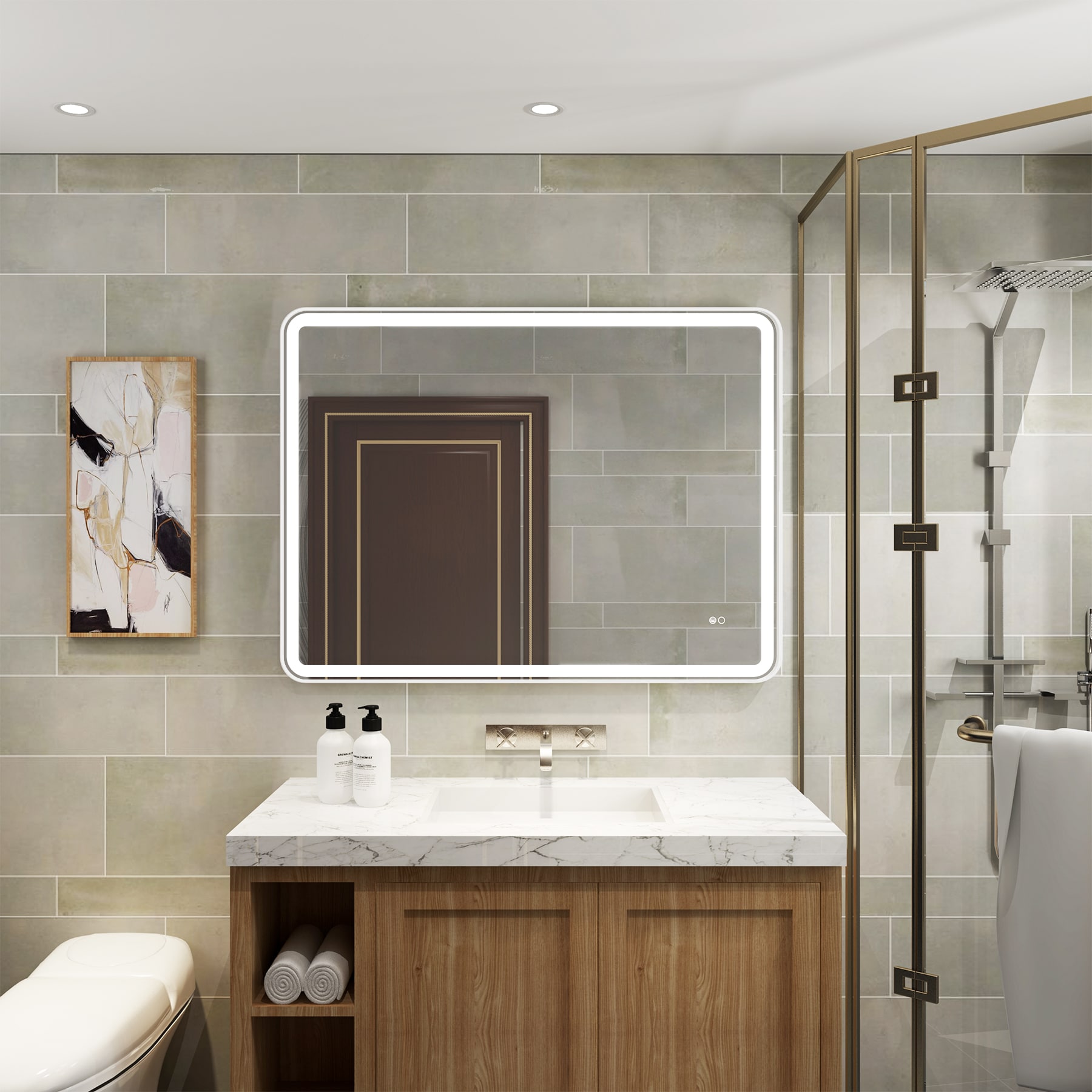 WELLFOR TRX-957AK Framed-Bath-Mirrors - View #4