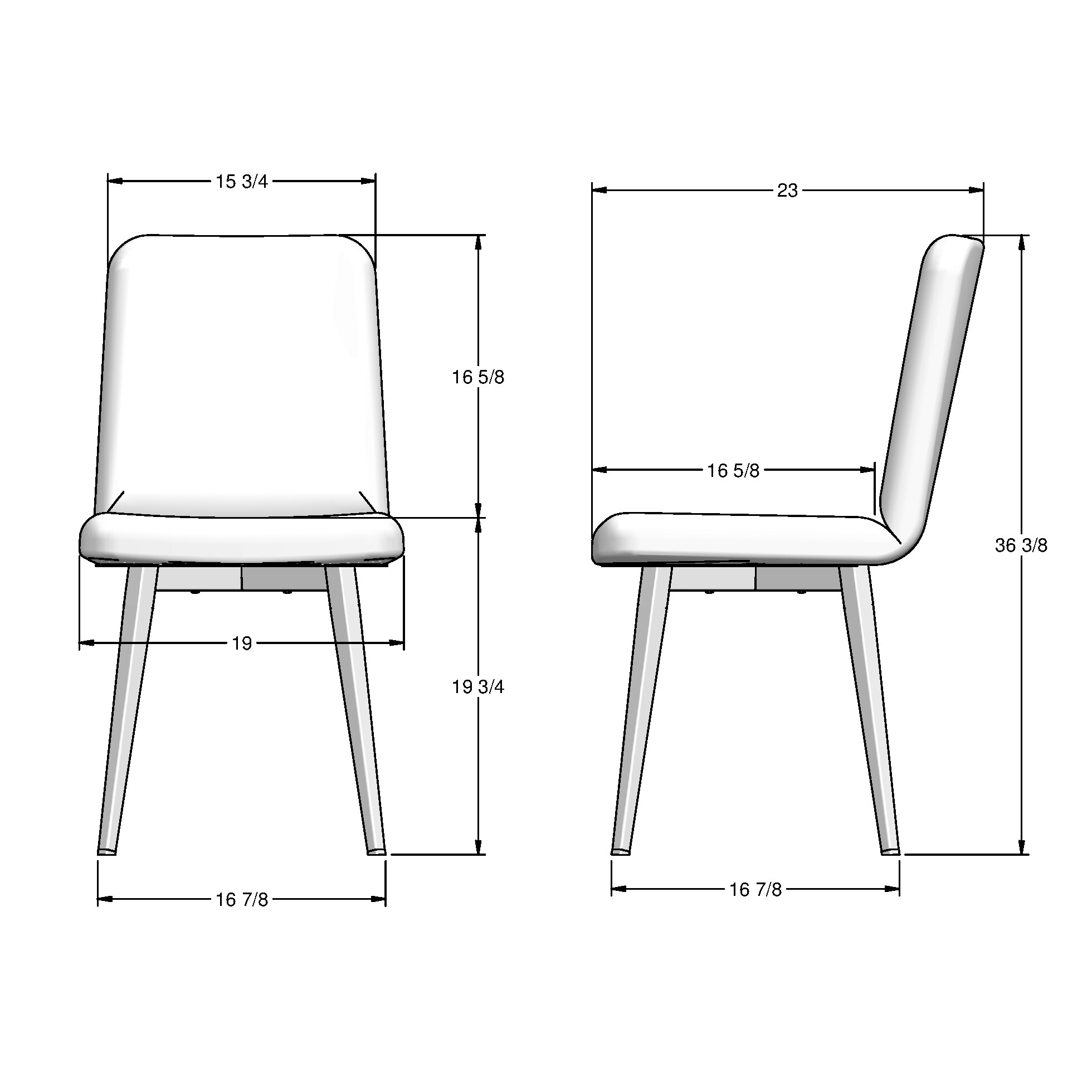 Beige and Brown Upholstered Metal Side Chair