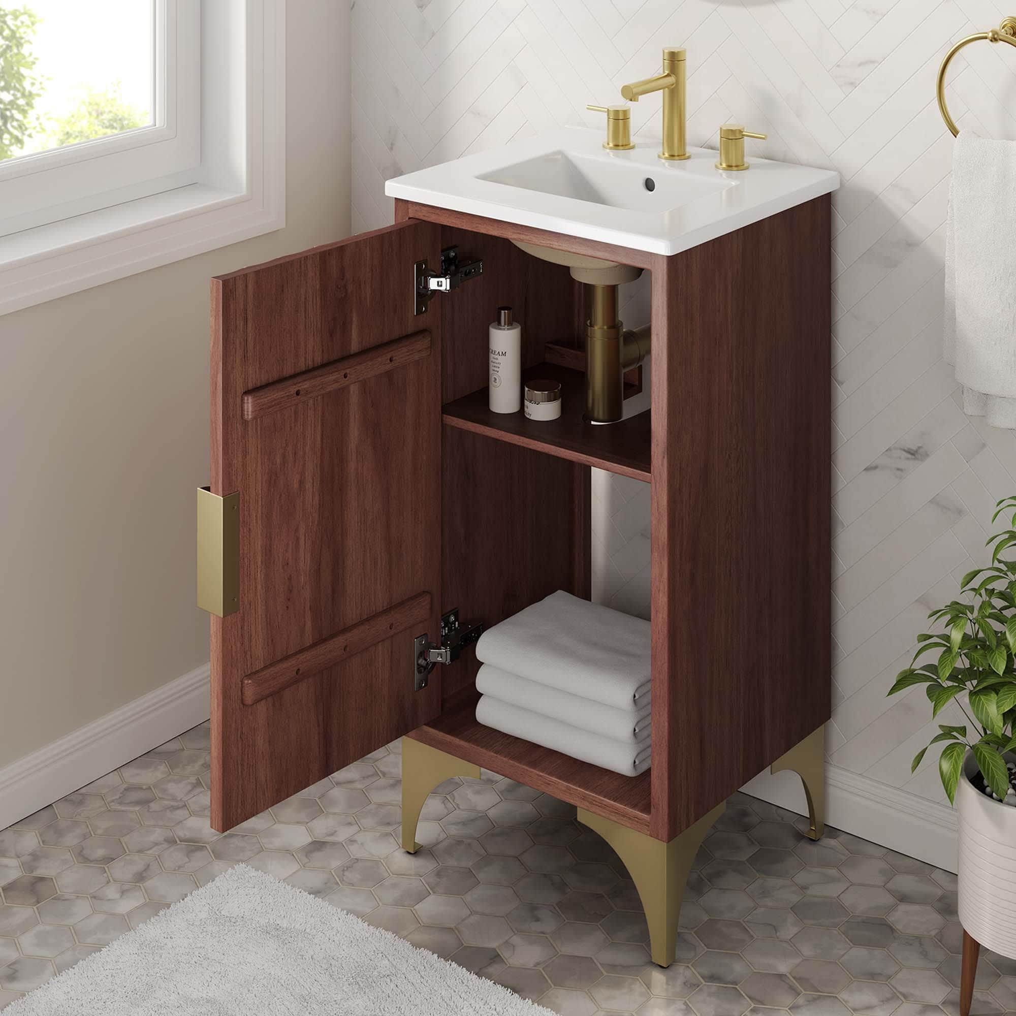 Modway EEI-6286-WHI-WAL Bath-Vanity-Combo - View #5