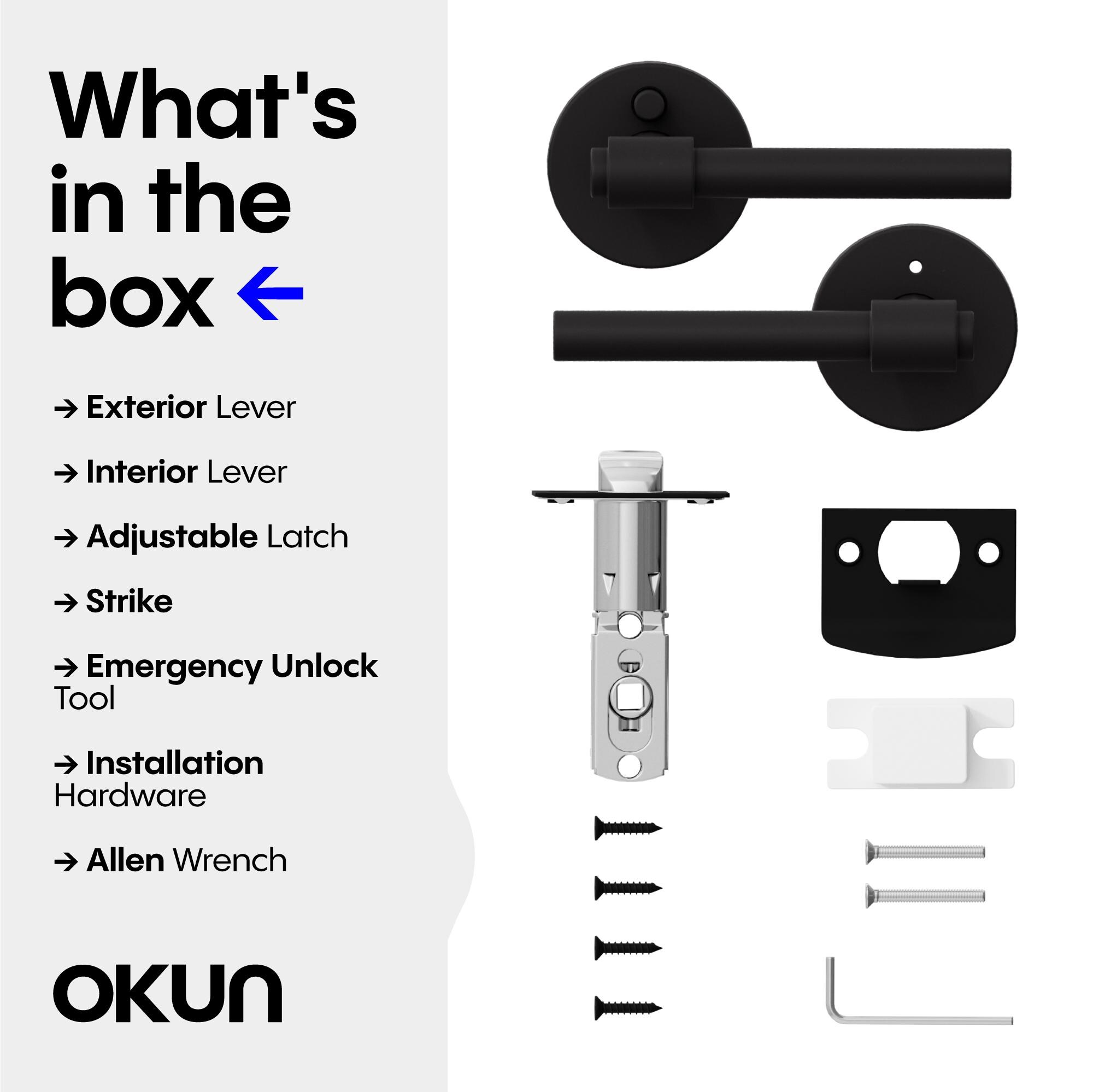 OKUN OK1007MBPRK2 Door-Handles - View #9