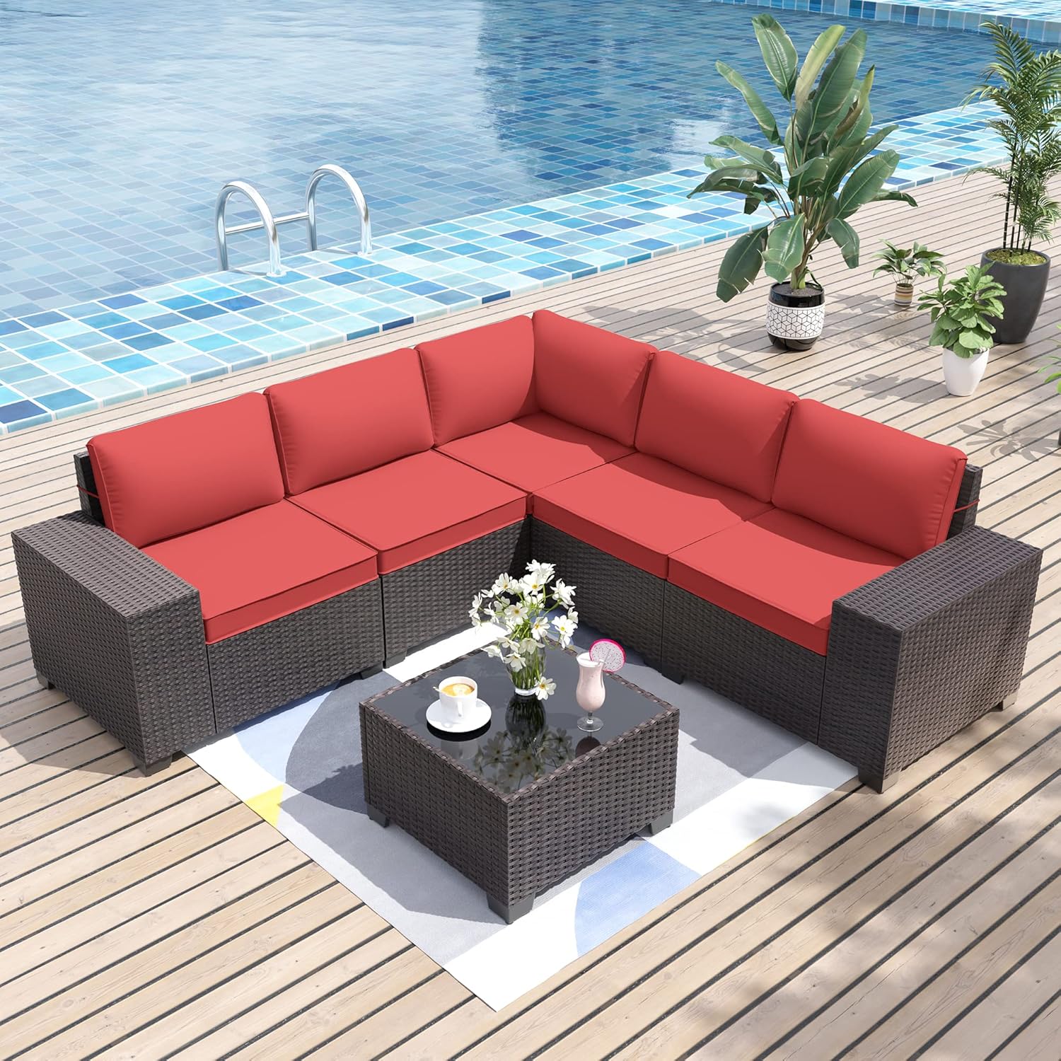 ALAULM LS-6PCS-RED Patio-Conversation-Sets - View #8