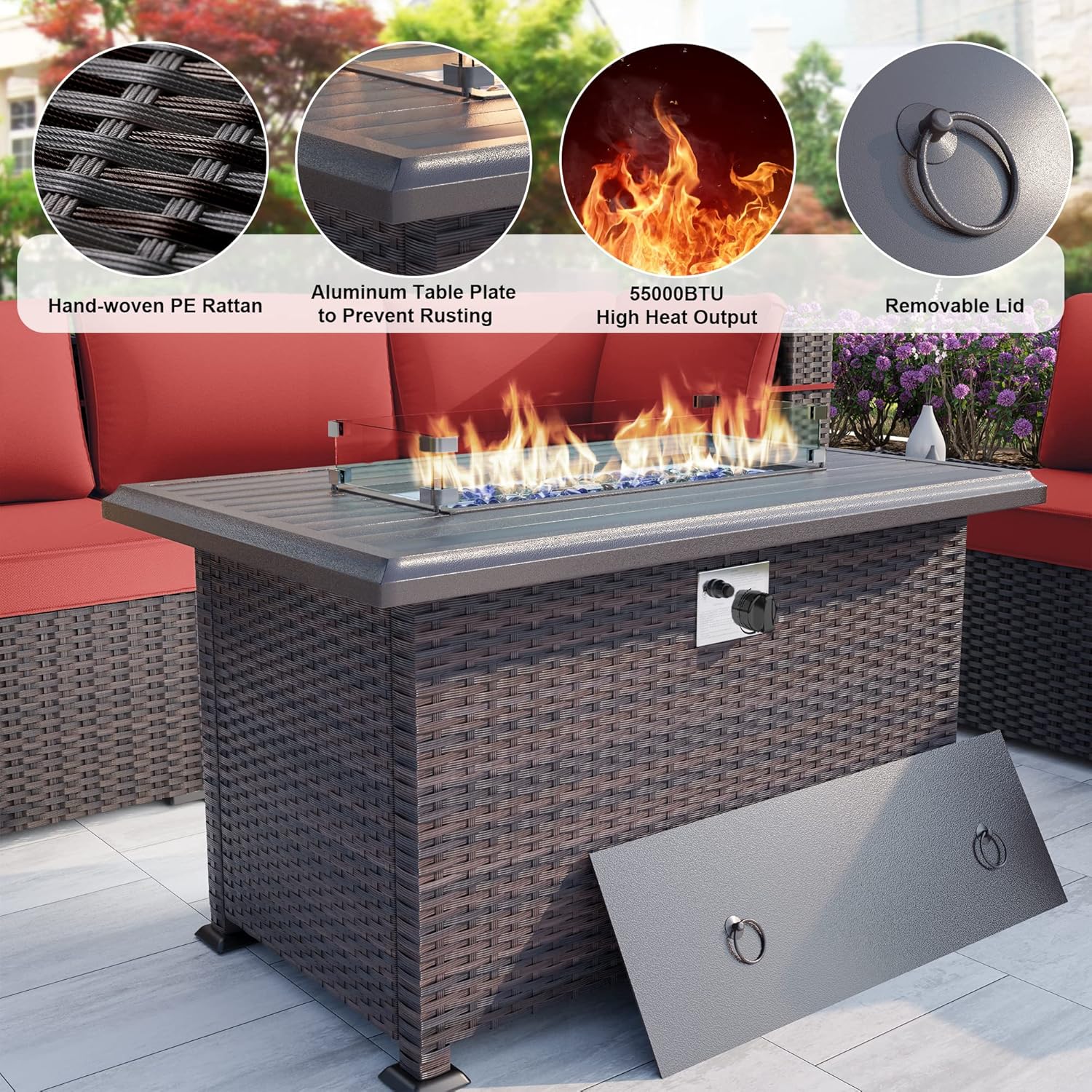 ALAULM LS-7+FP-RED Patio-Conversation-Sets - View #4