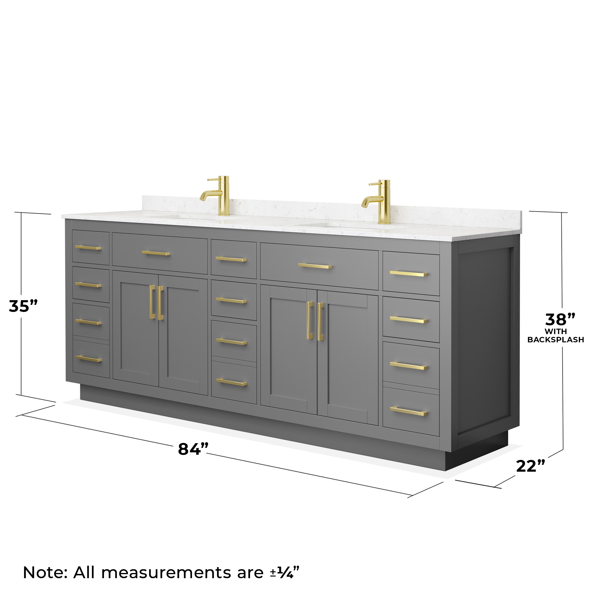 Wyndham Collection WCG262684DGGCCUNSMXX Bath-Vanity-Combo - View #4
