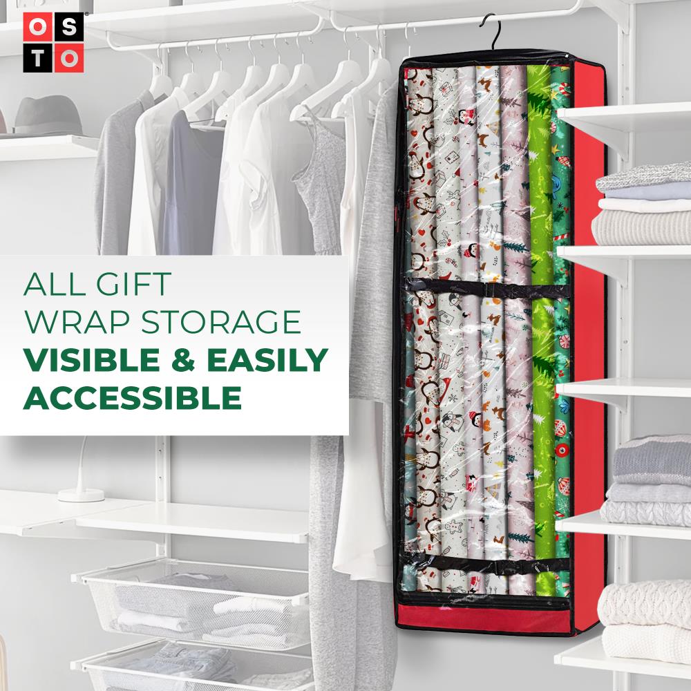 The Best Gift Wrap Organizer - Wrap iT - Hanging Gift Wrap Storage