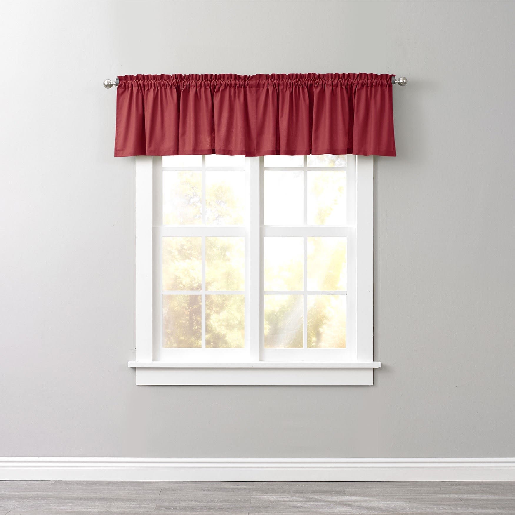 BrylaneHome 196438268249 Poly Cotton Canvas Rod-Pocket Valance