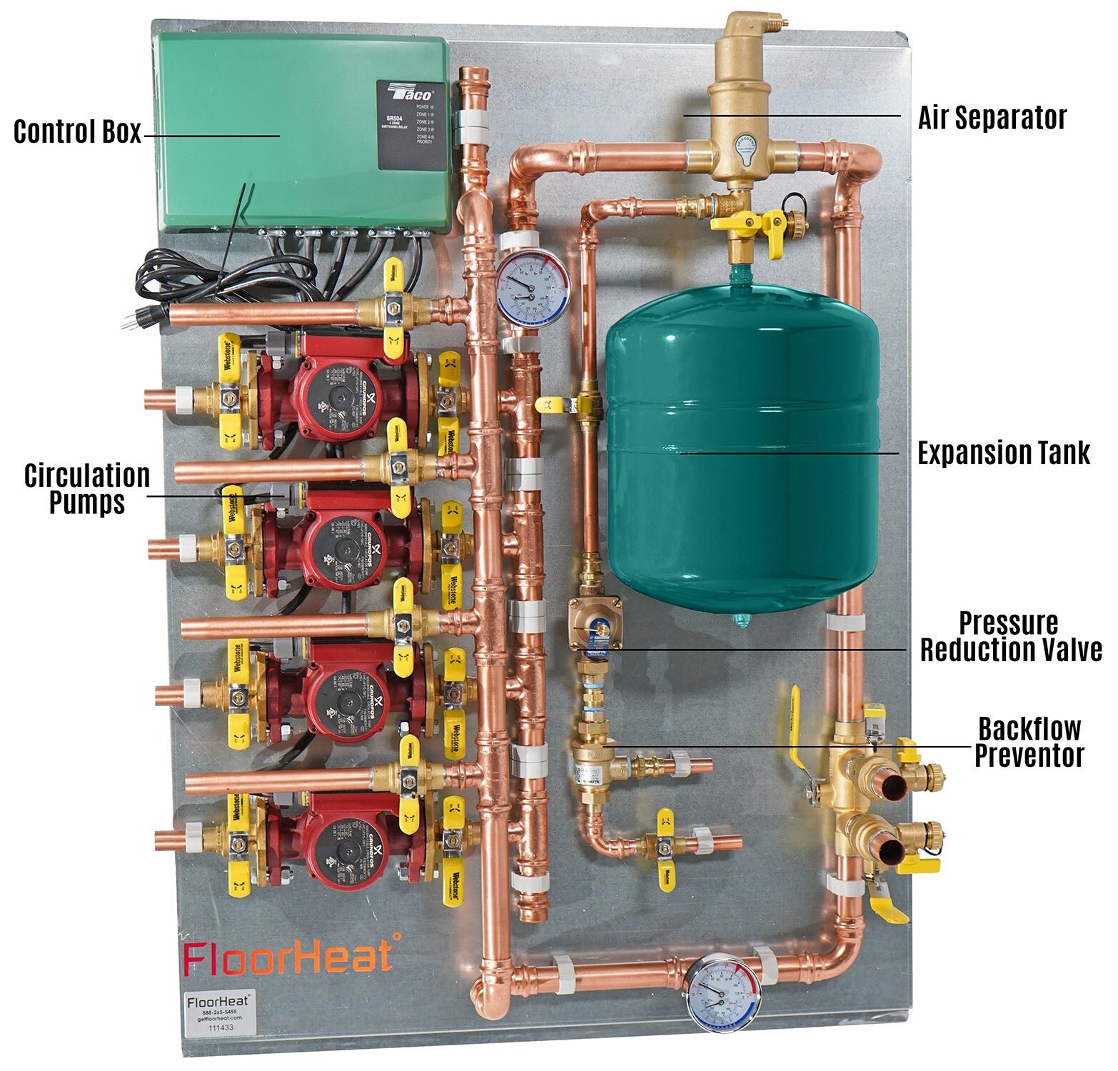 FloorHeat UDP-04 110-volt 4-zone Distribution panel