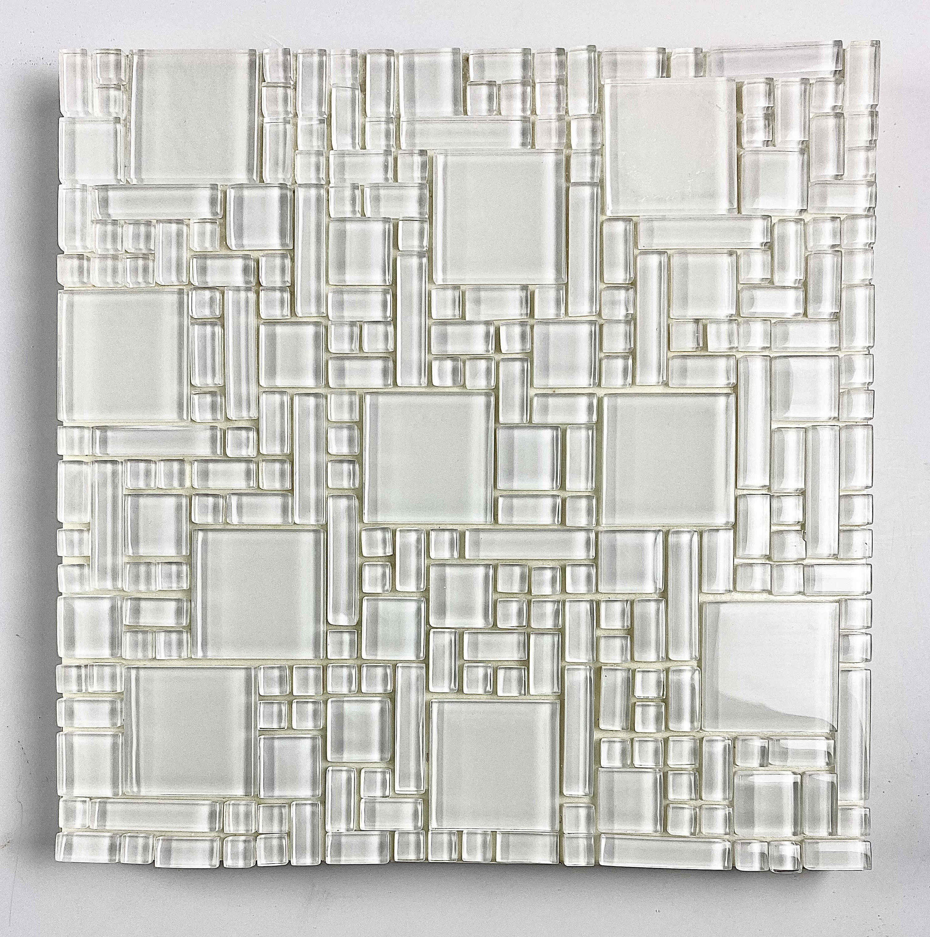 Abolos LWSMNTHEX-CA Metro Super White 12-in x 12-in Glossy Glass Patterned Mosaic Wall Tile ( 18-sq ft Carton )