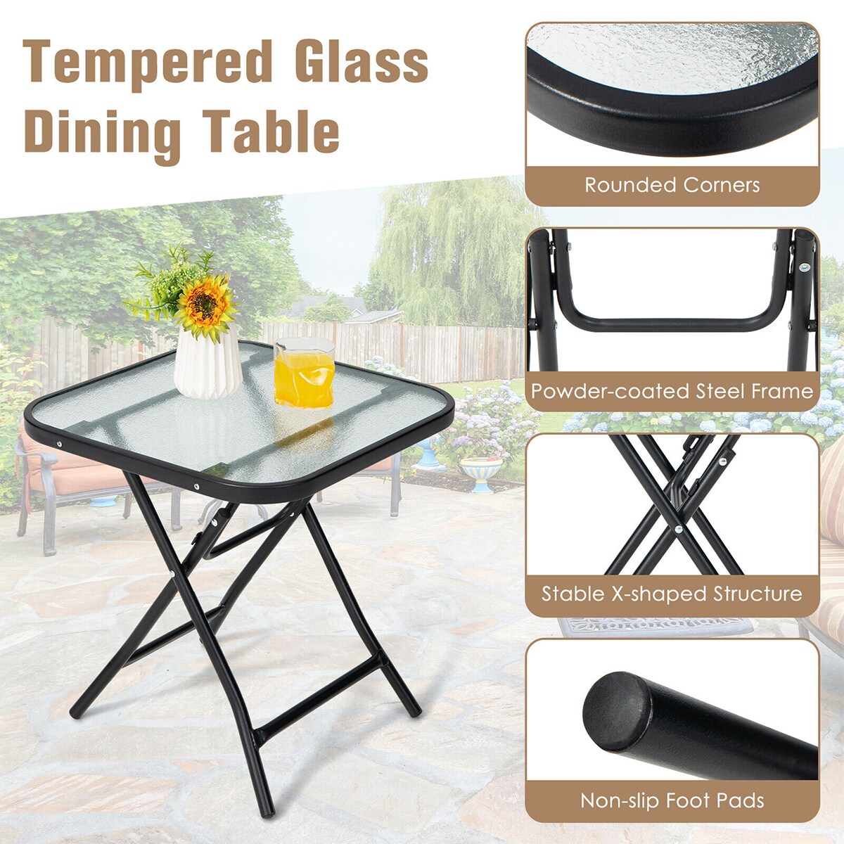 WELLFOR TDZ10401 Patio-Tables - View #5