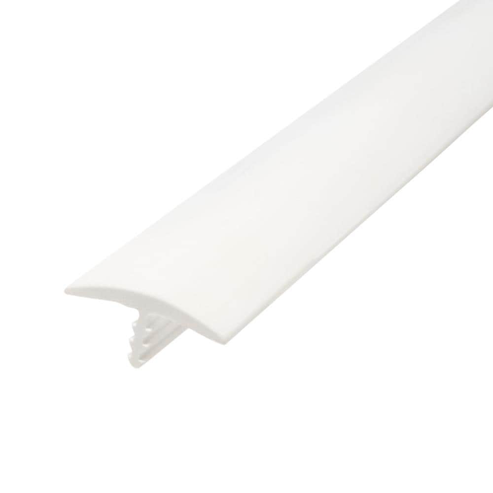 Outwater 3P1.27.01756 25-ft White 13/16-in Center Barb Tee Moulding T Molding Hobbyist Pack, Small Projects, Arcade Machines and Tables