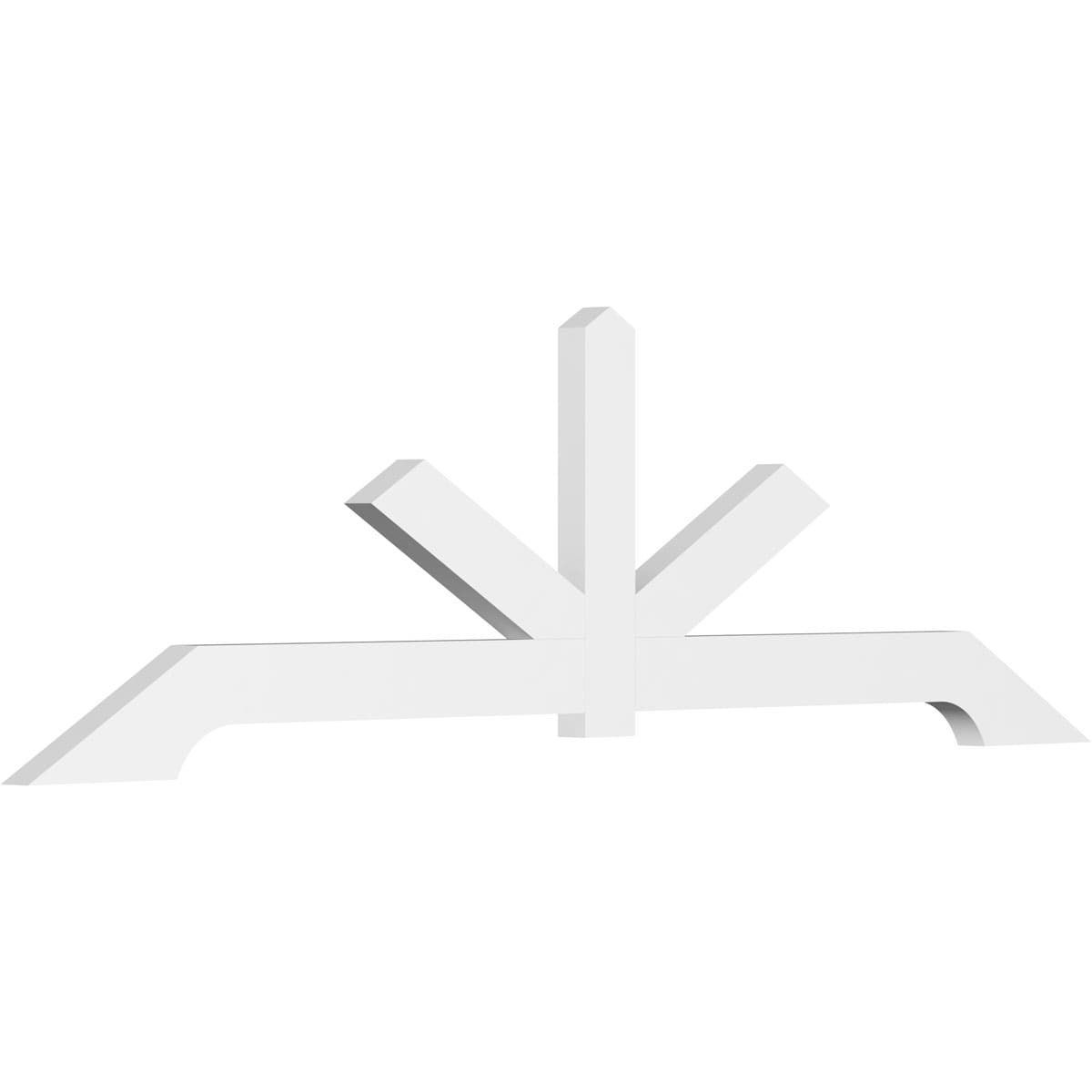Ekena Millwork GBP084X25X0204VAN00 Vanguard White PVC Gable bracket