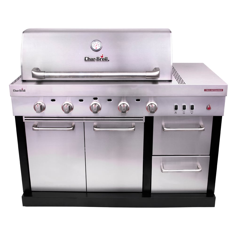 Char-Broil 2757733W08 Modular Outdoor Kitchen 5-Burner Premium Grill Cover Black 