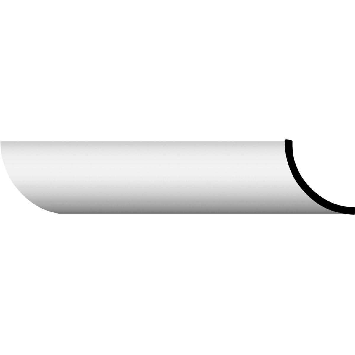 Ekena Millwork MLD04X04X05CO-CASE-8 Cove 5-1/2-in x 7-ft 10-1/2-in Primed Urethane Crown Moulding 8 -Pack