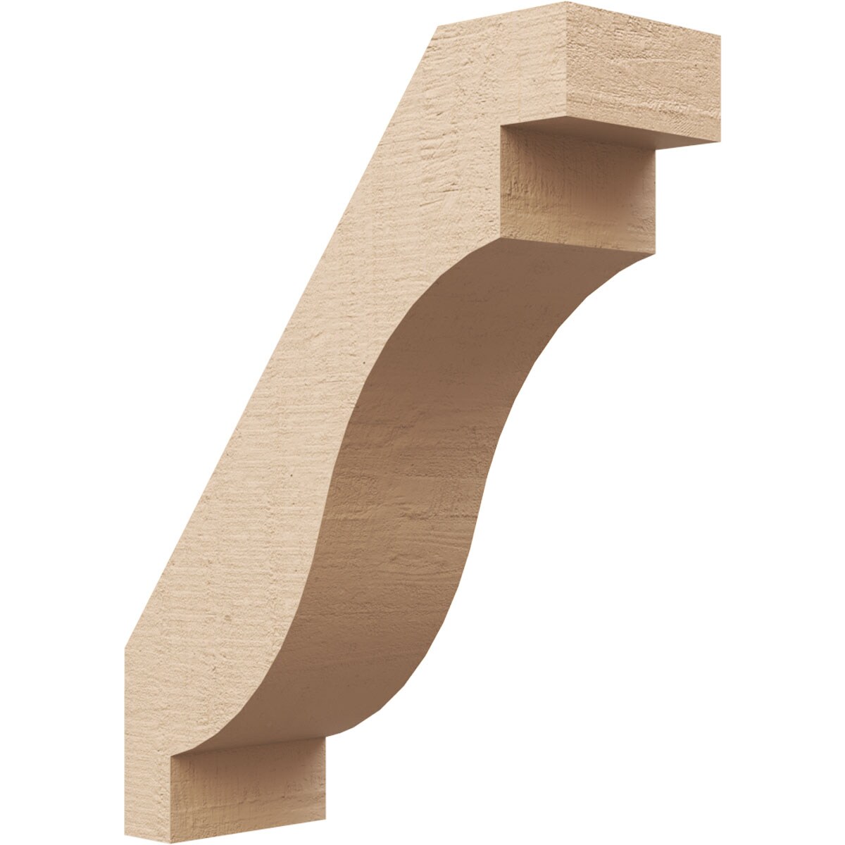 Ekena Millwork BRCUR05X14X18CHGRCPR 5-in x 18-in x 14-in Primed Urethane Copenhagen Rough Cedar TimberThane Knee Brace